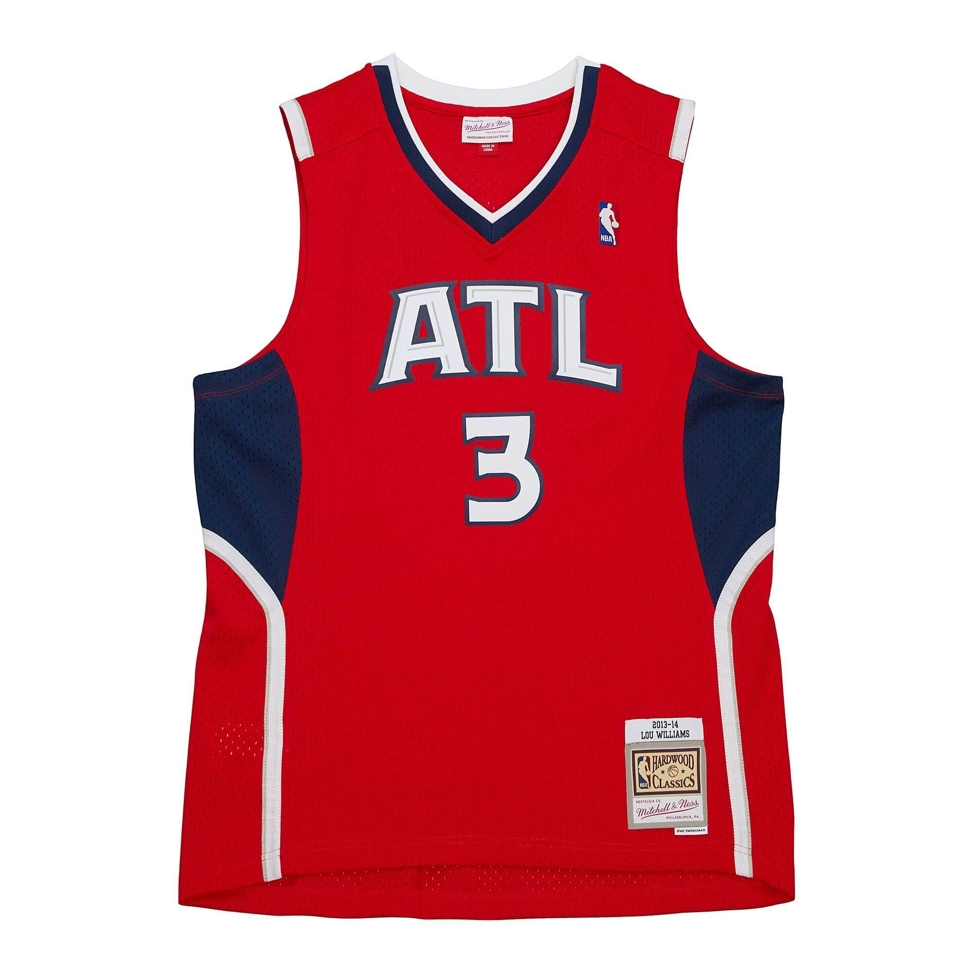 Lou Williams #3 Atlanta Hawks 2013-14  Mitchell & Ness Alternate Swingman NBA Trikot Rot