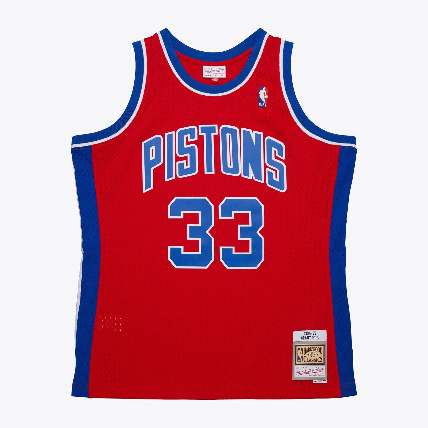 Grant Hill #33 Detroit Pistons 1994-95 Mitchell & Ness Swingman NBA Trikot Rot