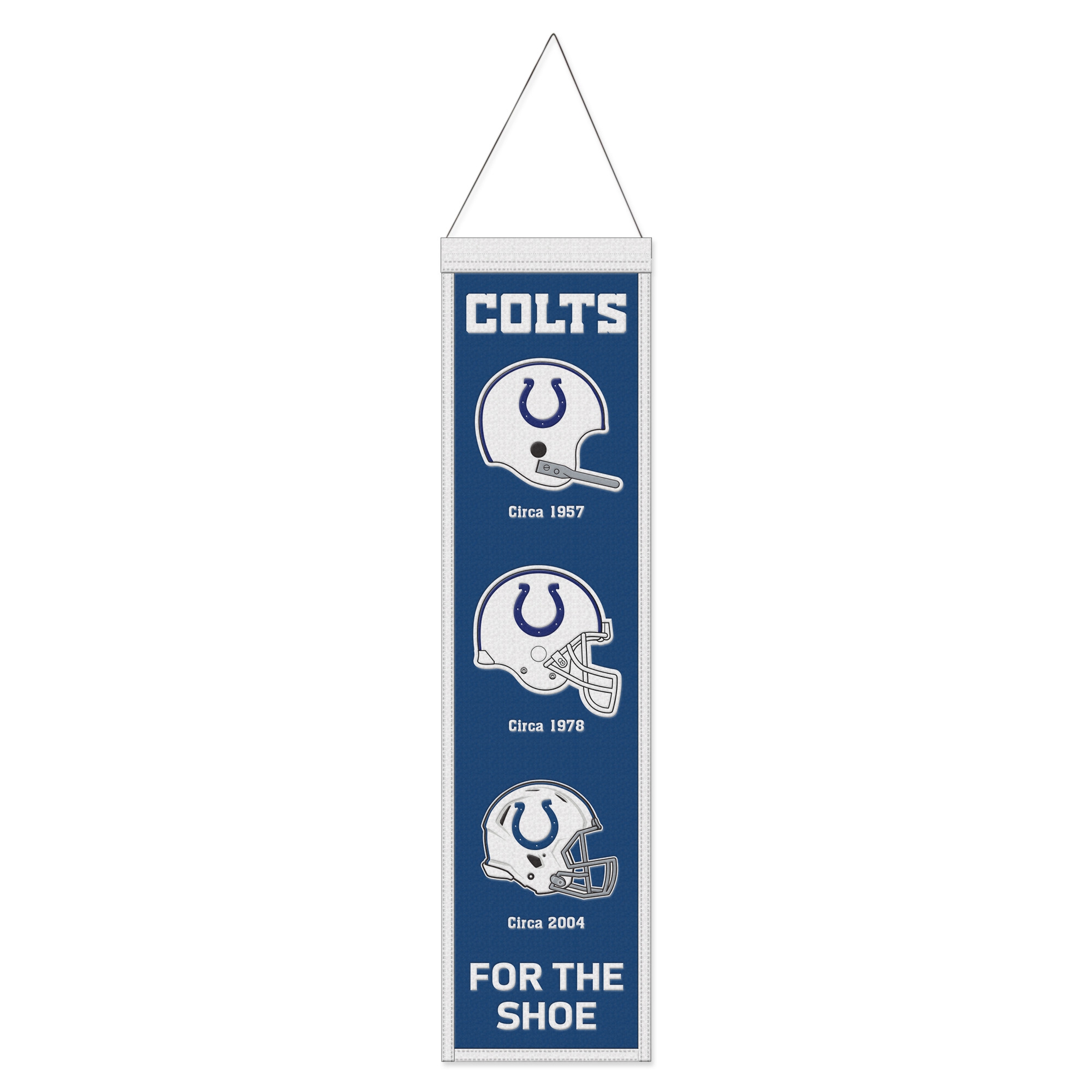 Indianapolis Colts Logo Evolution NFL Wool Banner