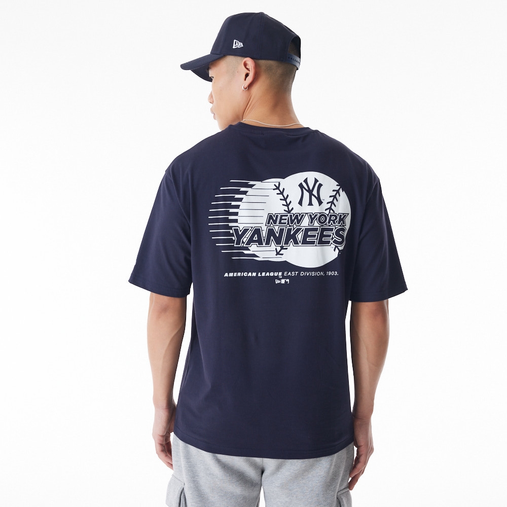 New York Yankees Baseball Graphic New Era Oversized MLB T-Shirt Navy