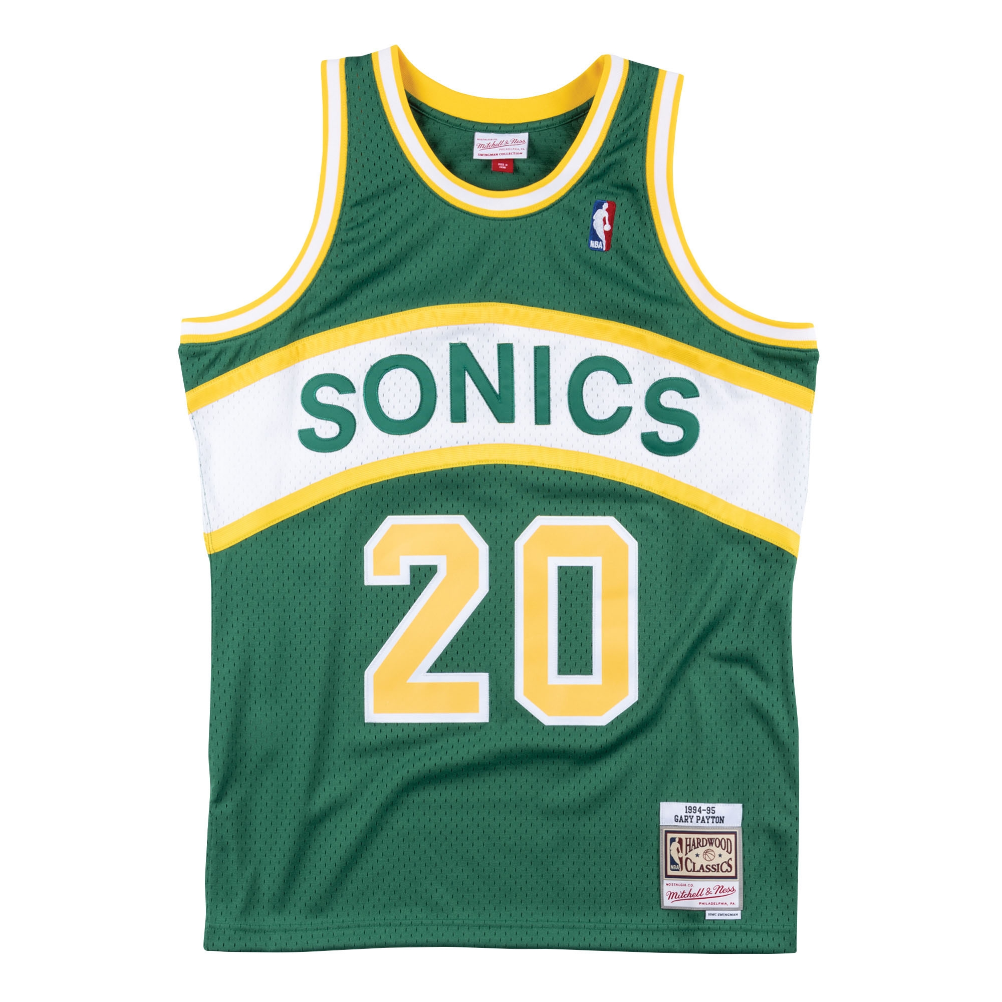 Gary Payton #20 Seattle SuperSonics 1994-95 Mitchell & Ness Swingman NBA Trikot Grün