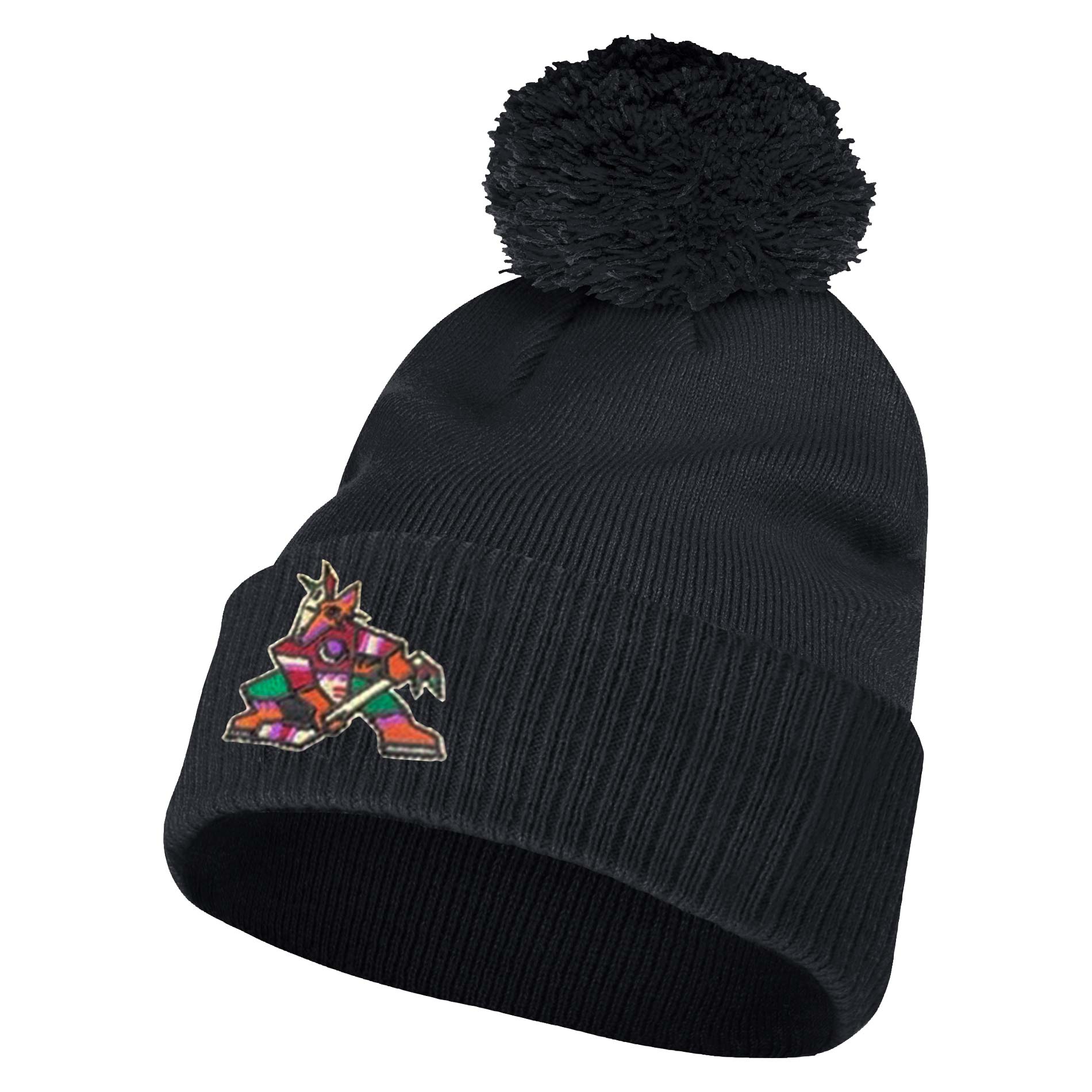 Arizona Coyotes Cuffed Pom NHL Knit Hat Black