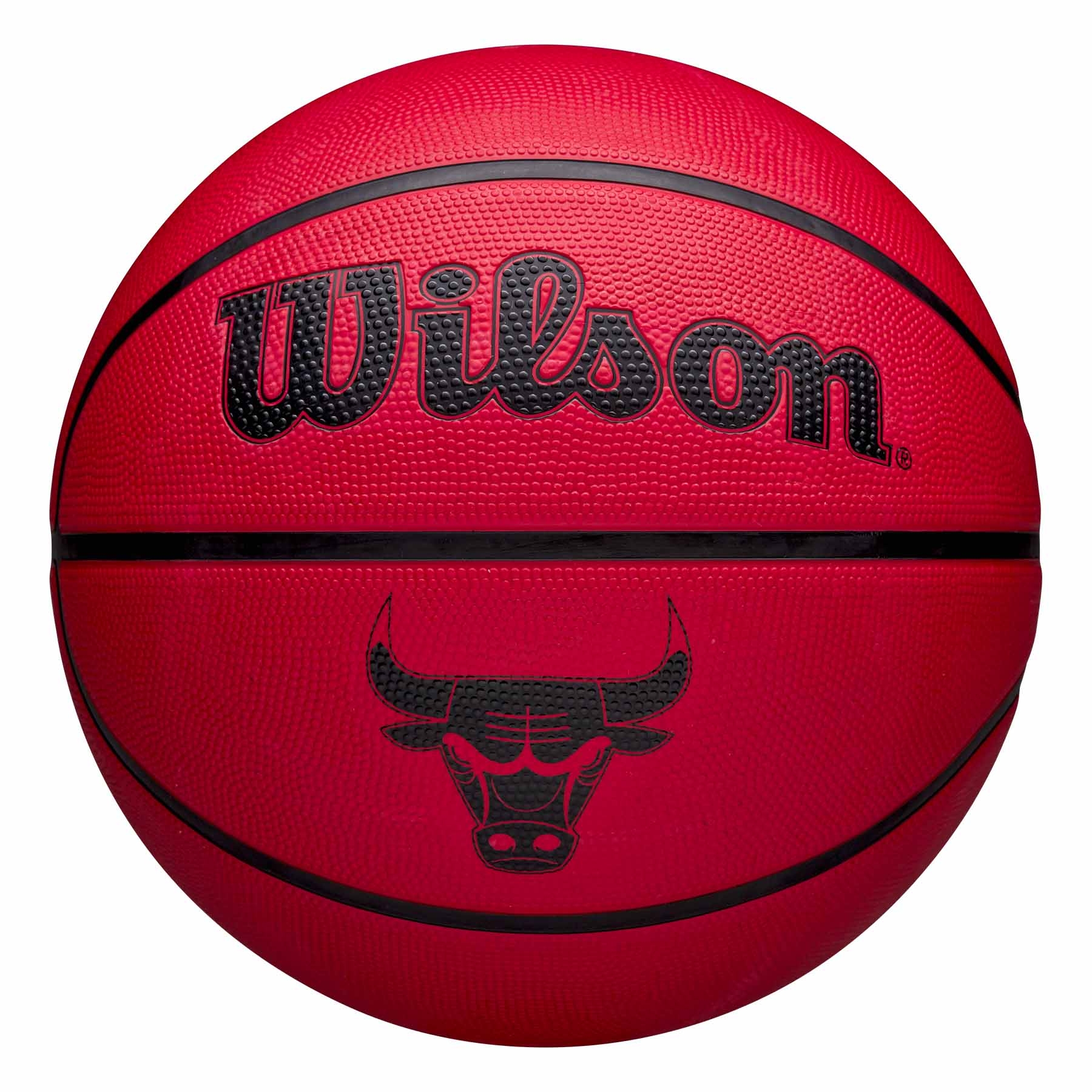 Chicago Bulls Solid Wilson NBA Basketball Rot (Size 5)