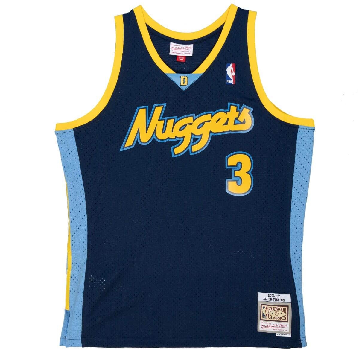 Allen Iverson #3 Denver Nuggets 2006-07 Mitchell & Ness Swingman NBA Trikot Navy