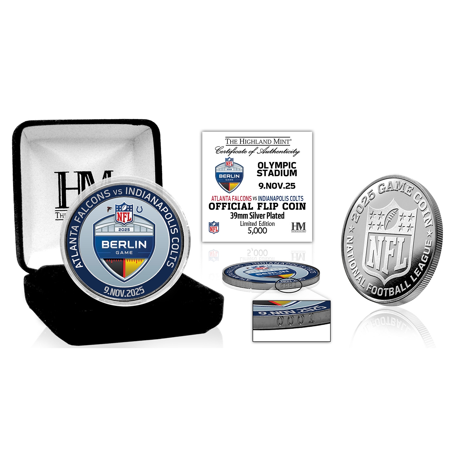 2025 NFL Berlin Game Colts vs. Falcons Game Coin