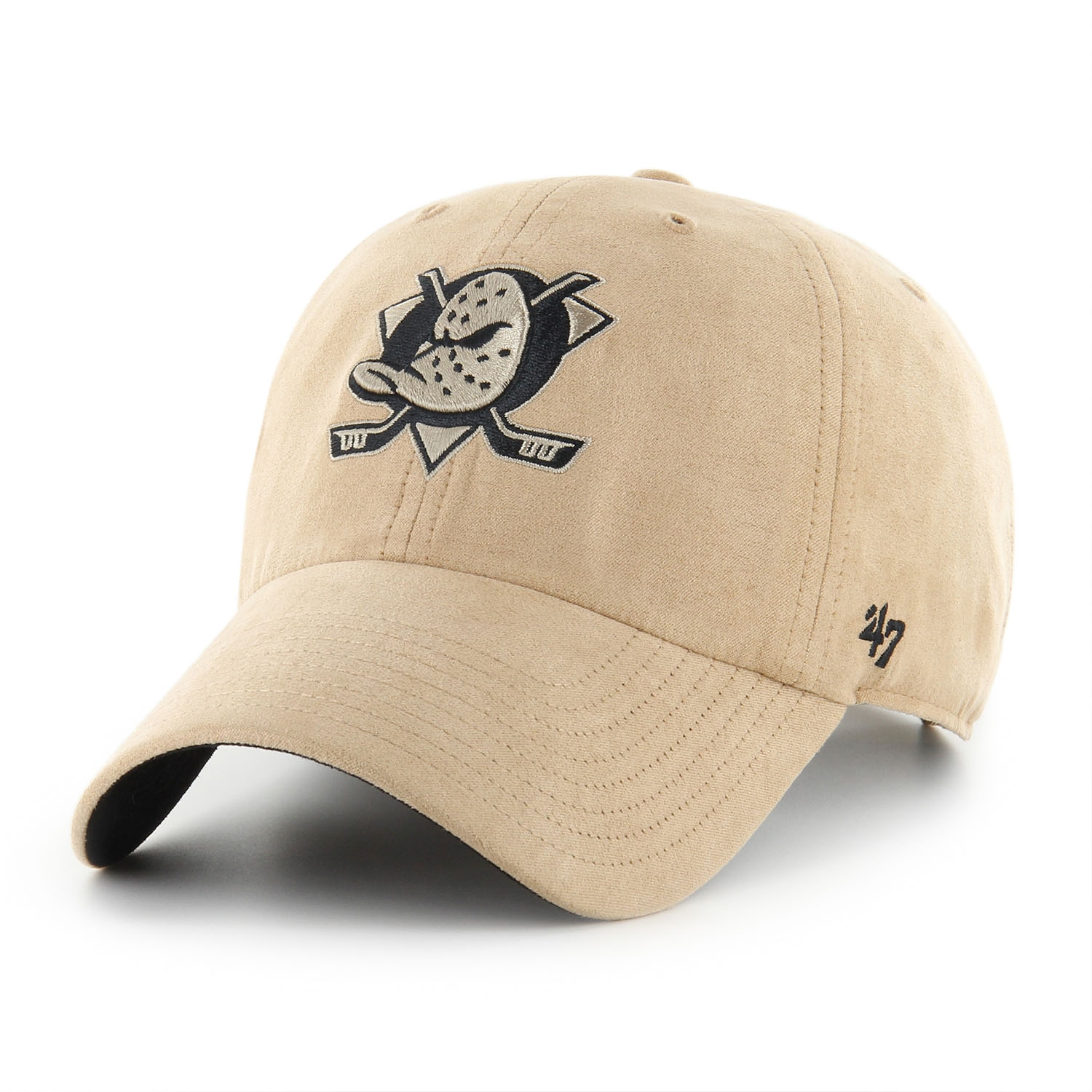 Anaheim Ducks Ballpark Suede '47 Clean Up Adjustable NHL Cap Khaki