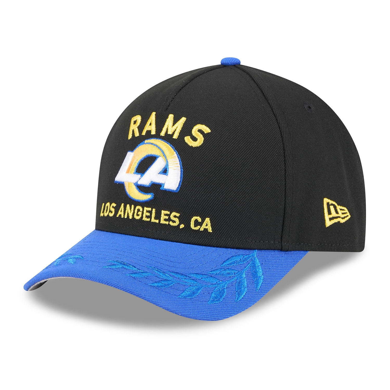 Los Angeles Rams 2025 NFL Draft 9FORTY M-Crown A-Frame Snapback Cap Schwarz