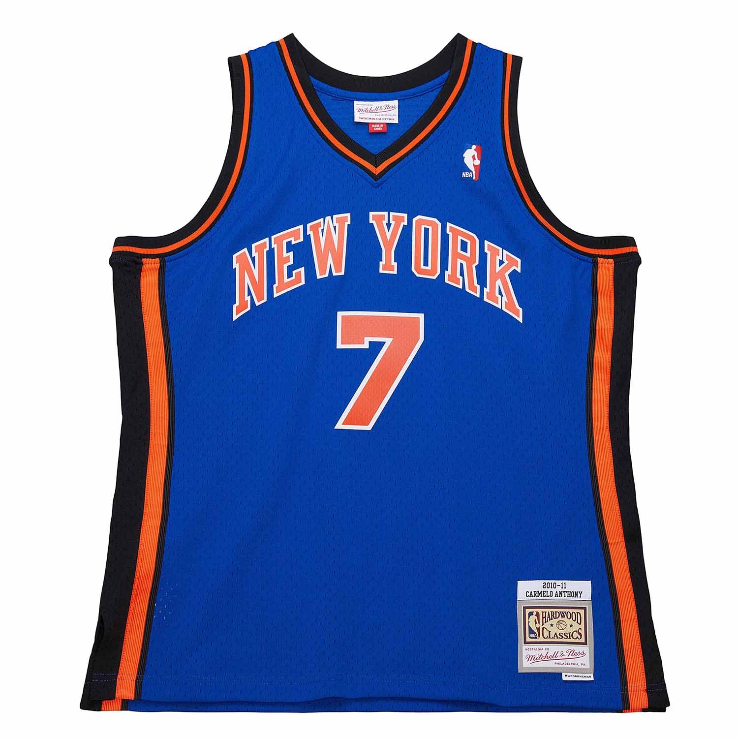 Carmelo Anthony #7 New York Knicks 2010 Swingman NBA Trikot Blau