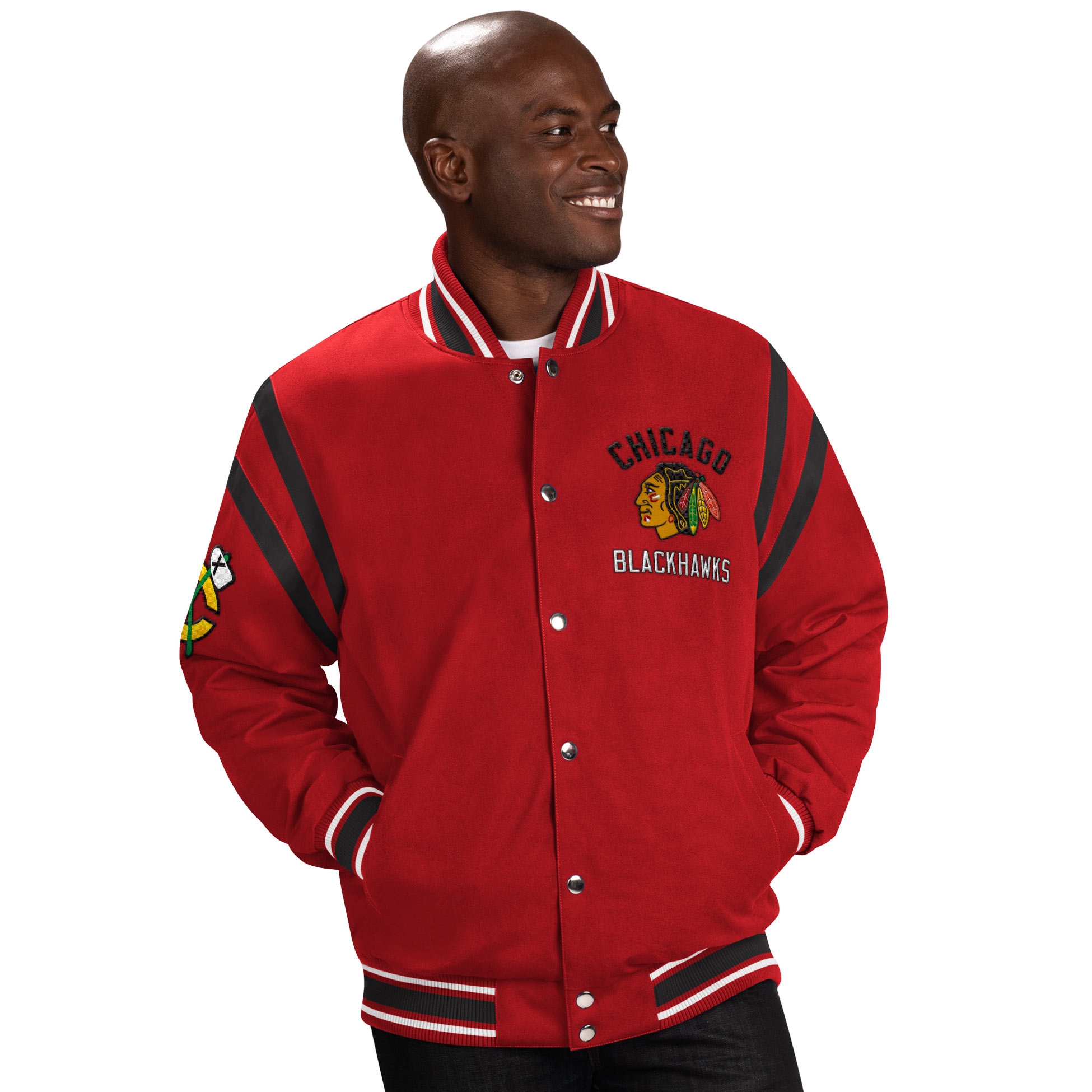 Chicago Blackhawks G-III Tailback NHL Varsity Jacke Rot