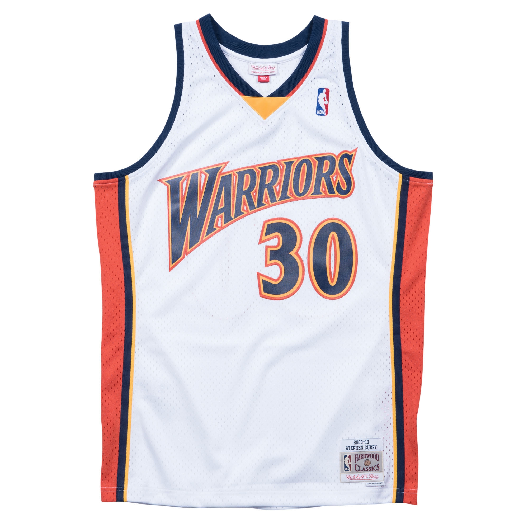 Stephen Curry #30 Golden State Warriors 2009-10 Mitchell & Ness Swingman NBA Trikot Weiß