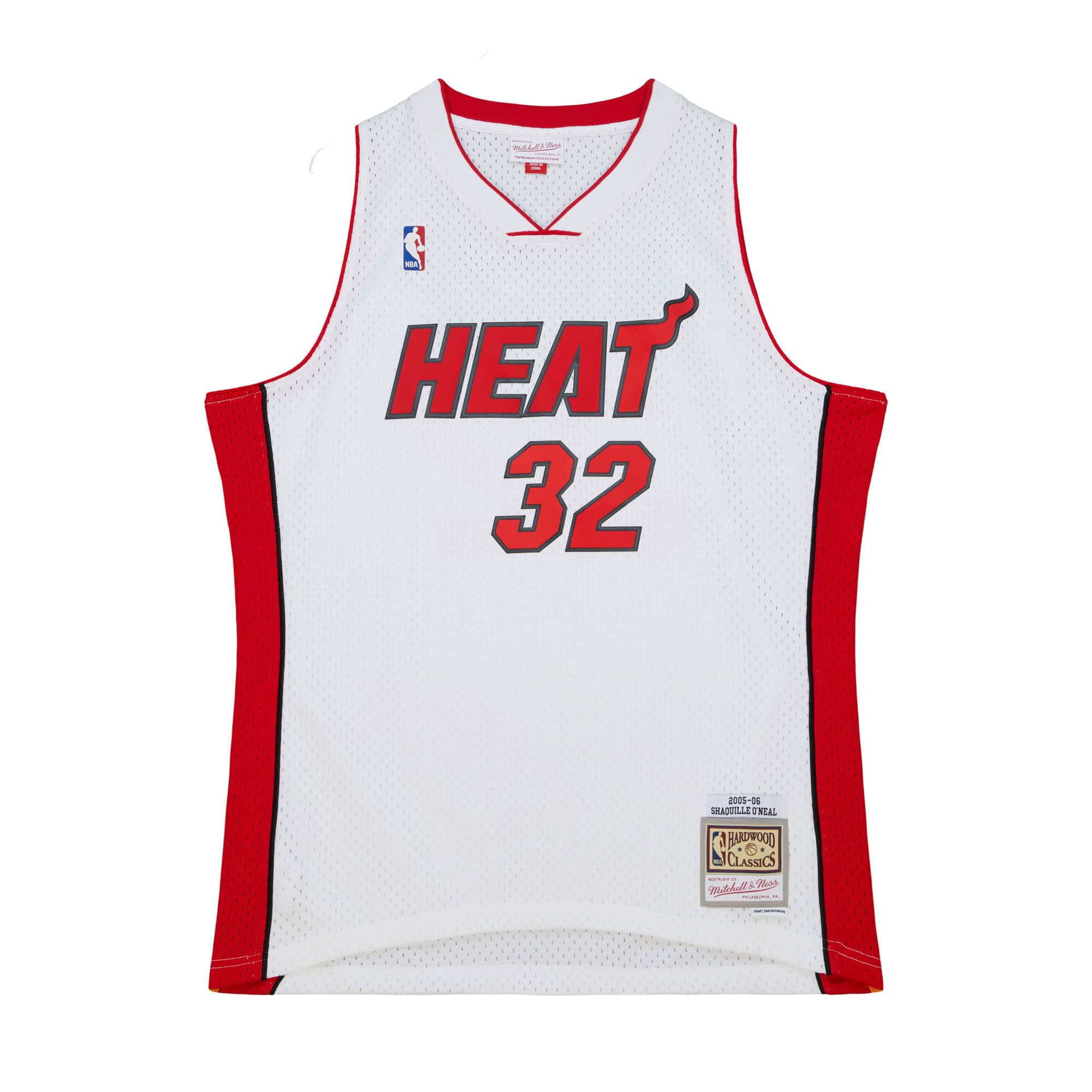 Shaq O'Neal #32 Miami Heat 2005-06 Mitchell & Ness Swingman NBA Trikot Weiß