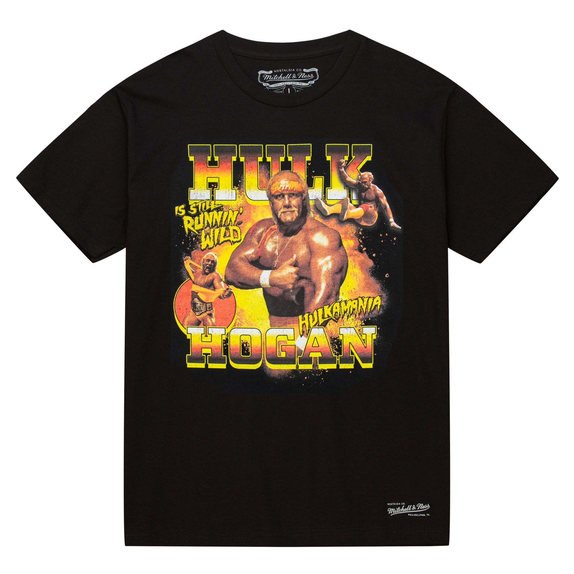 Hulk Hogan Running Wild Mitchell & Ness WWE Legend T-Shirt Black