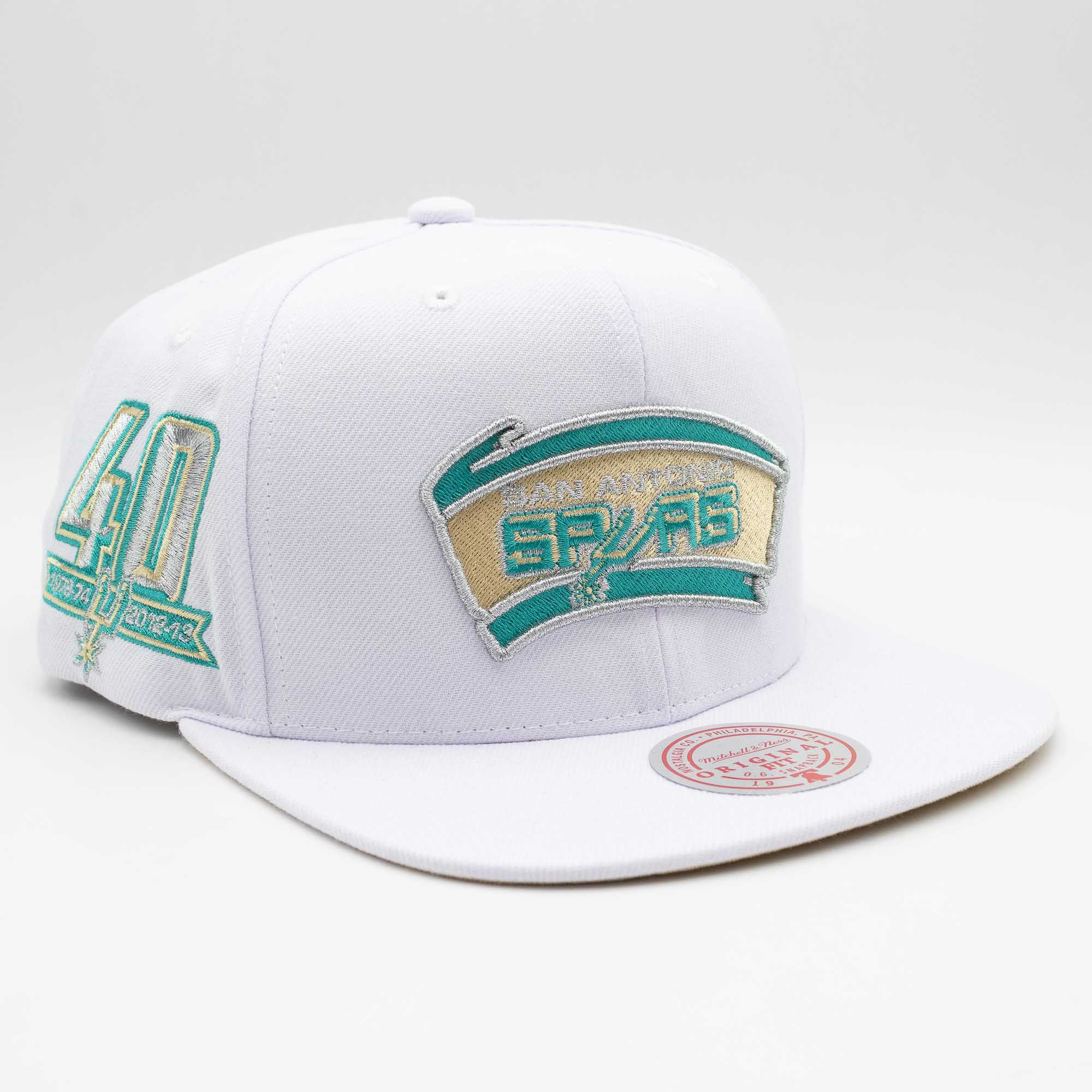 San Antonio Spurs Winter White Mitchell & Ness Snapback NBA Cap