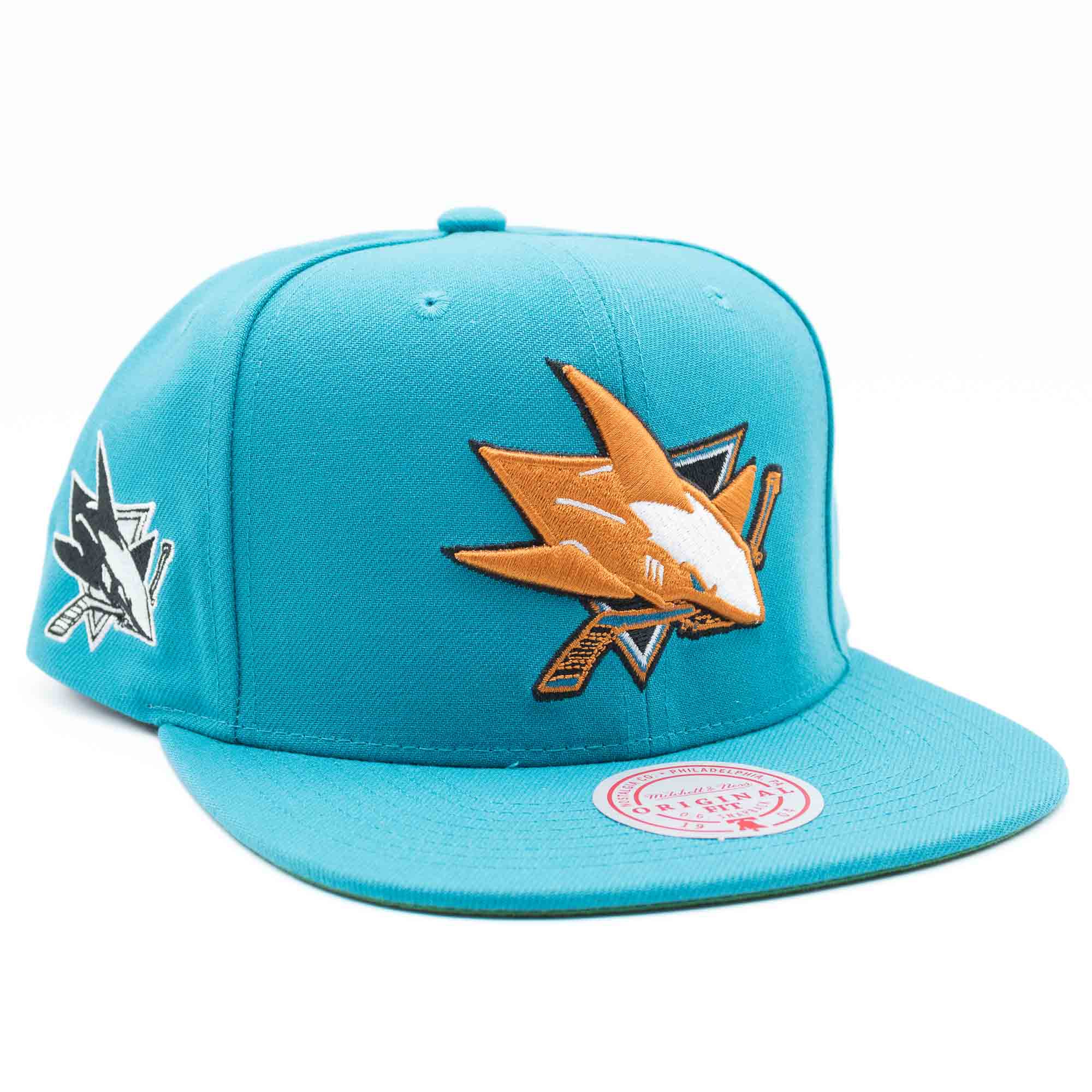 San Jose Sharks Flip Mitchell & Ness Snapback NHL Cap Teal