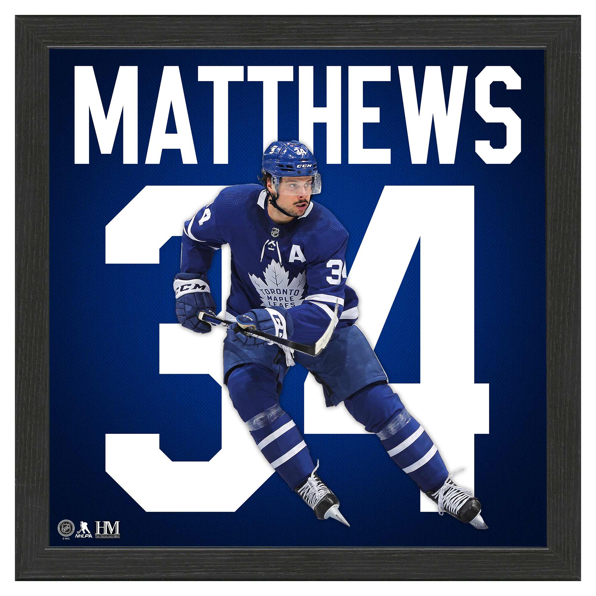Auston Matthews #34 Toronto Maple Leafs Impact Jersey Framed NHL Photo
