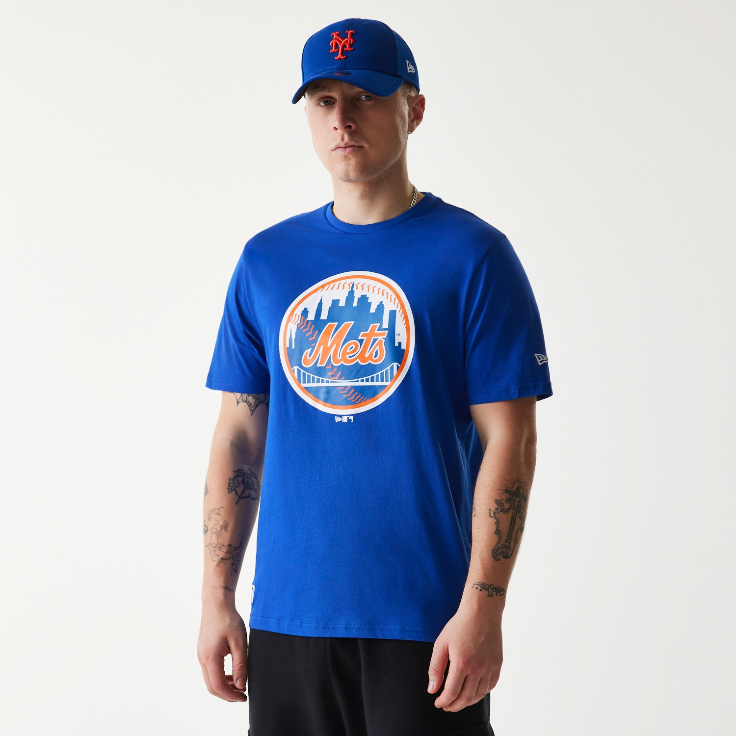 New York Mets Team Logo New Era MLB T-Shirt Blau