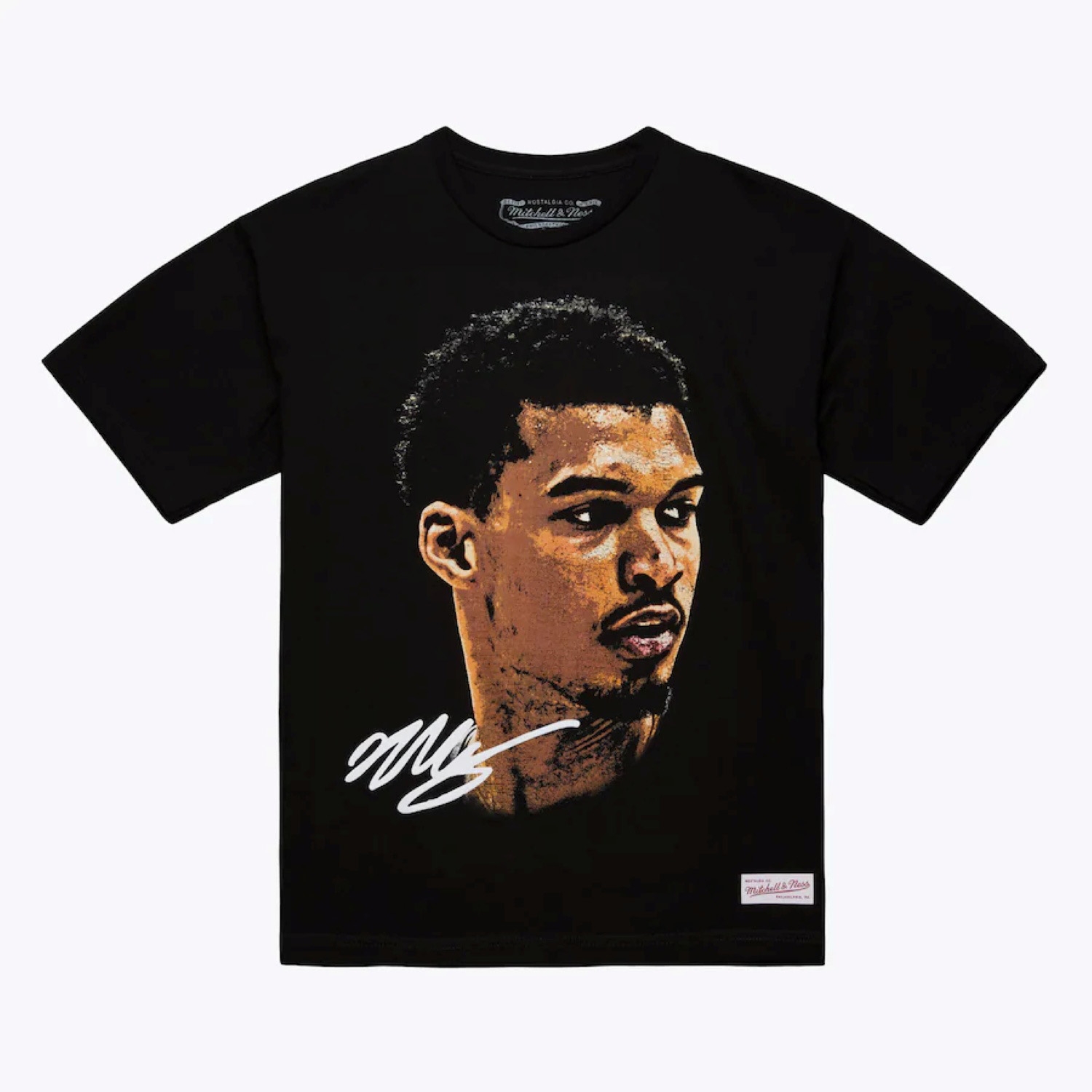 Victor Wembanyama Mitchell & Ness Real Big Face NBA Tee Schwarz