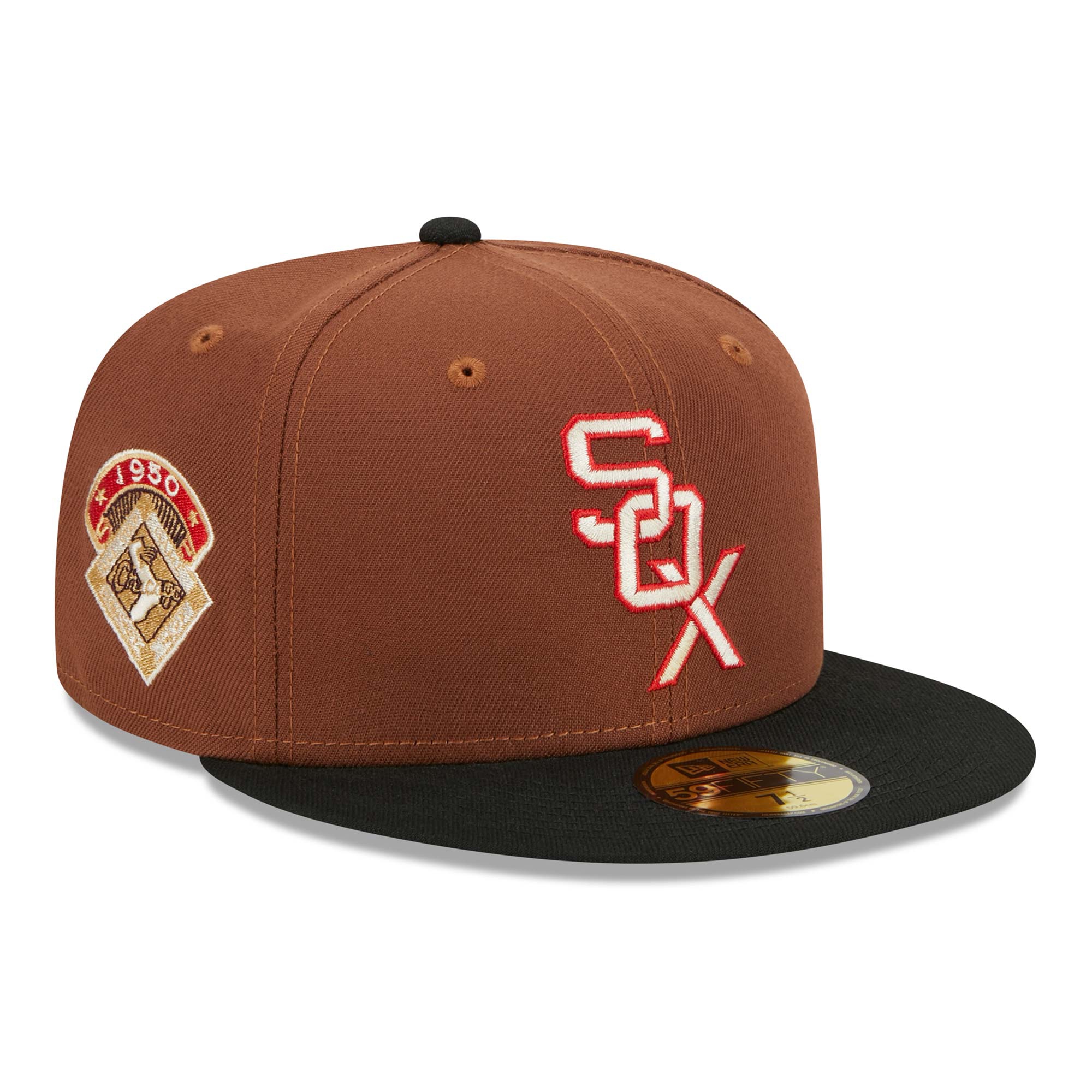 Chicago White Sox Harvest New Era 59FIFTY Fitted MLB Cap Brown