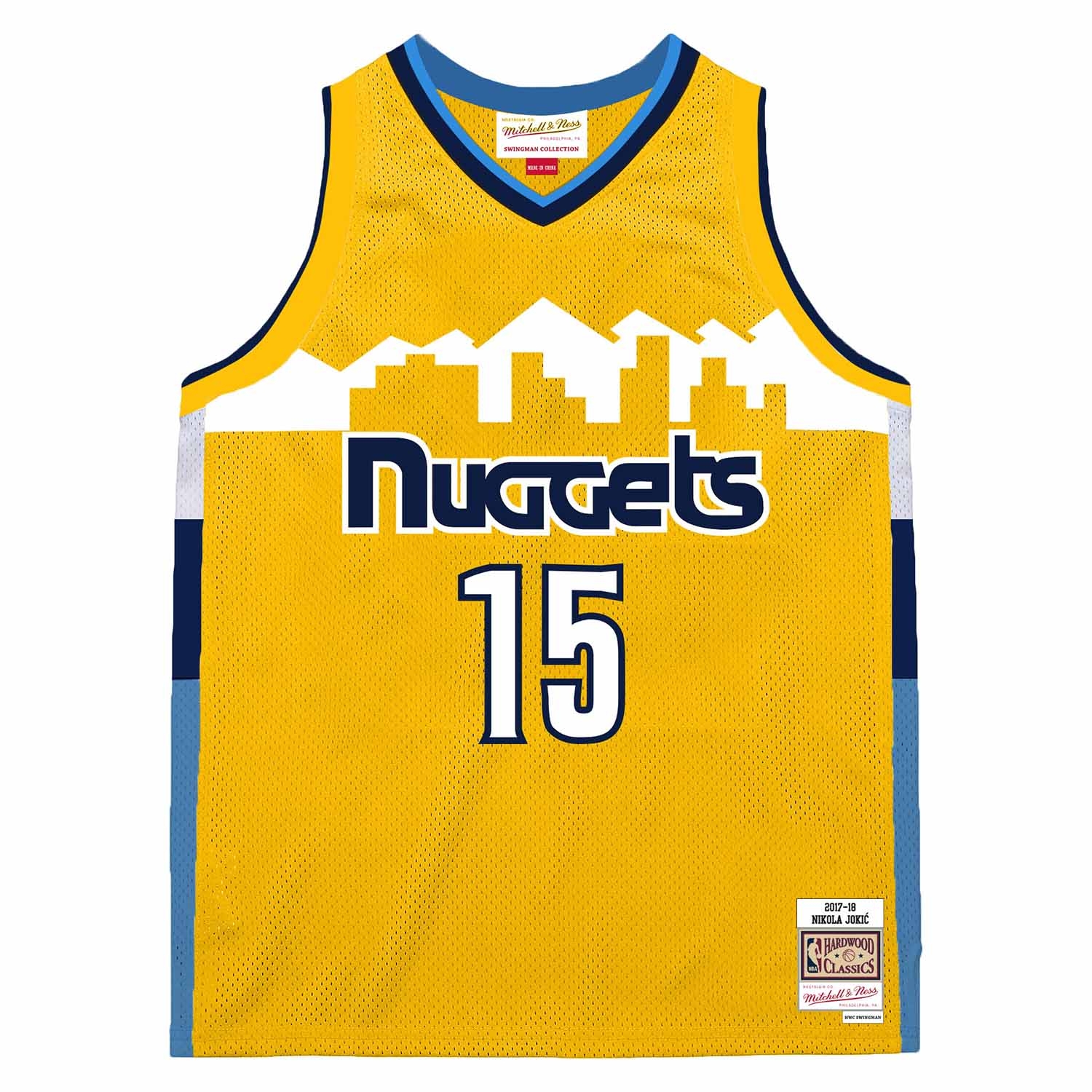 Nikola Jokić #15 Denver Nuggets 2017 Swingman NBA Trikot Gelb
