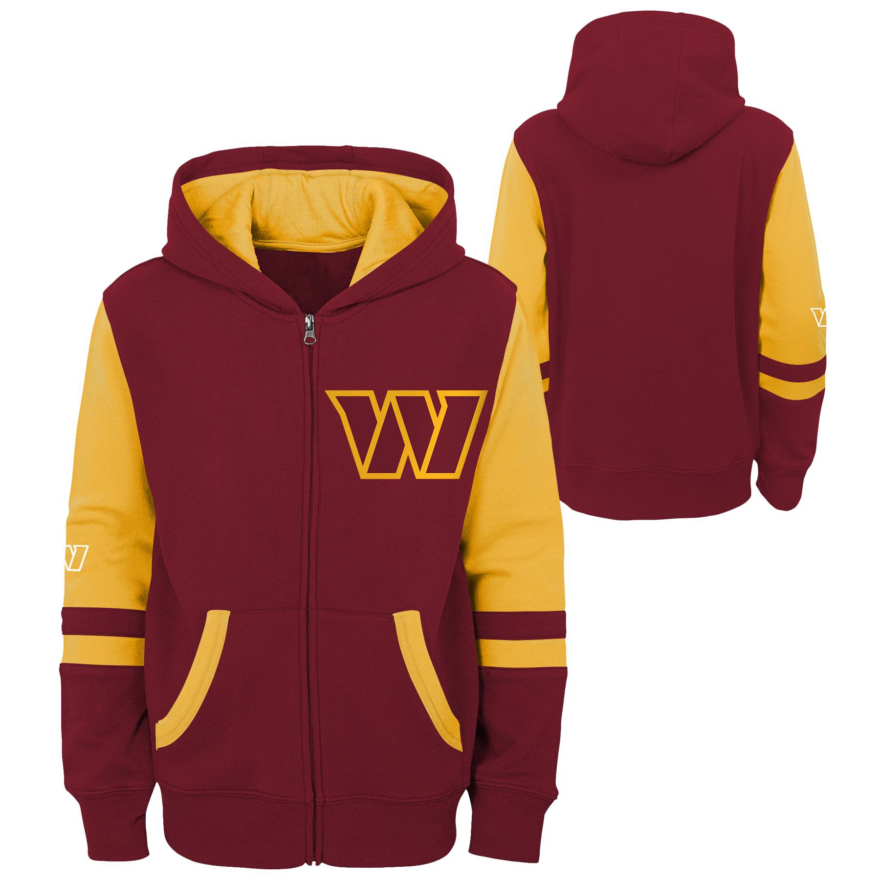 Washington Commanders Fleece NFL Full-Zip Hoodie Red (YOUTH)