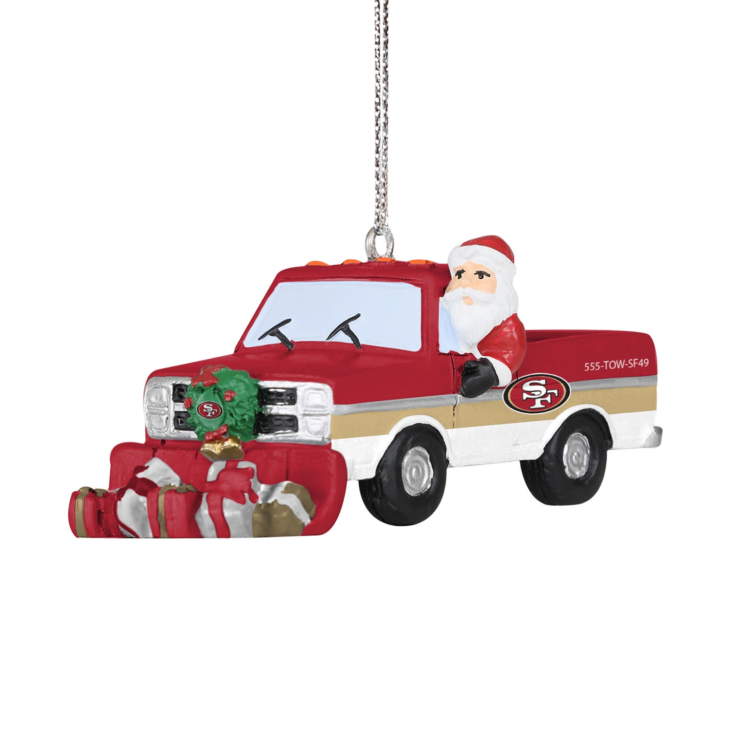 San Francisco 49ers NFL Snow Plow Truck Weihnachtsanhänger