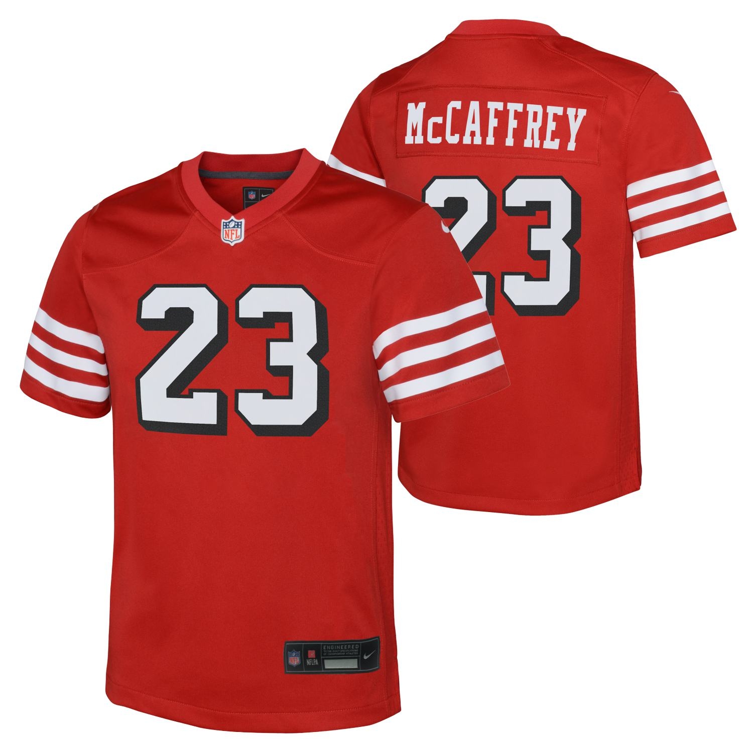Christian McCaffrey #23 San Francisco 49ers Game NFL Trikot Alternate Rot (YOUTH)