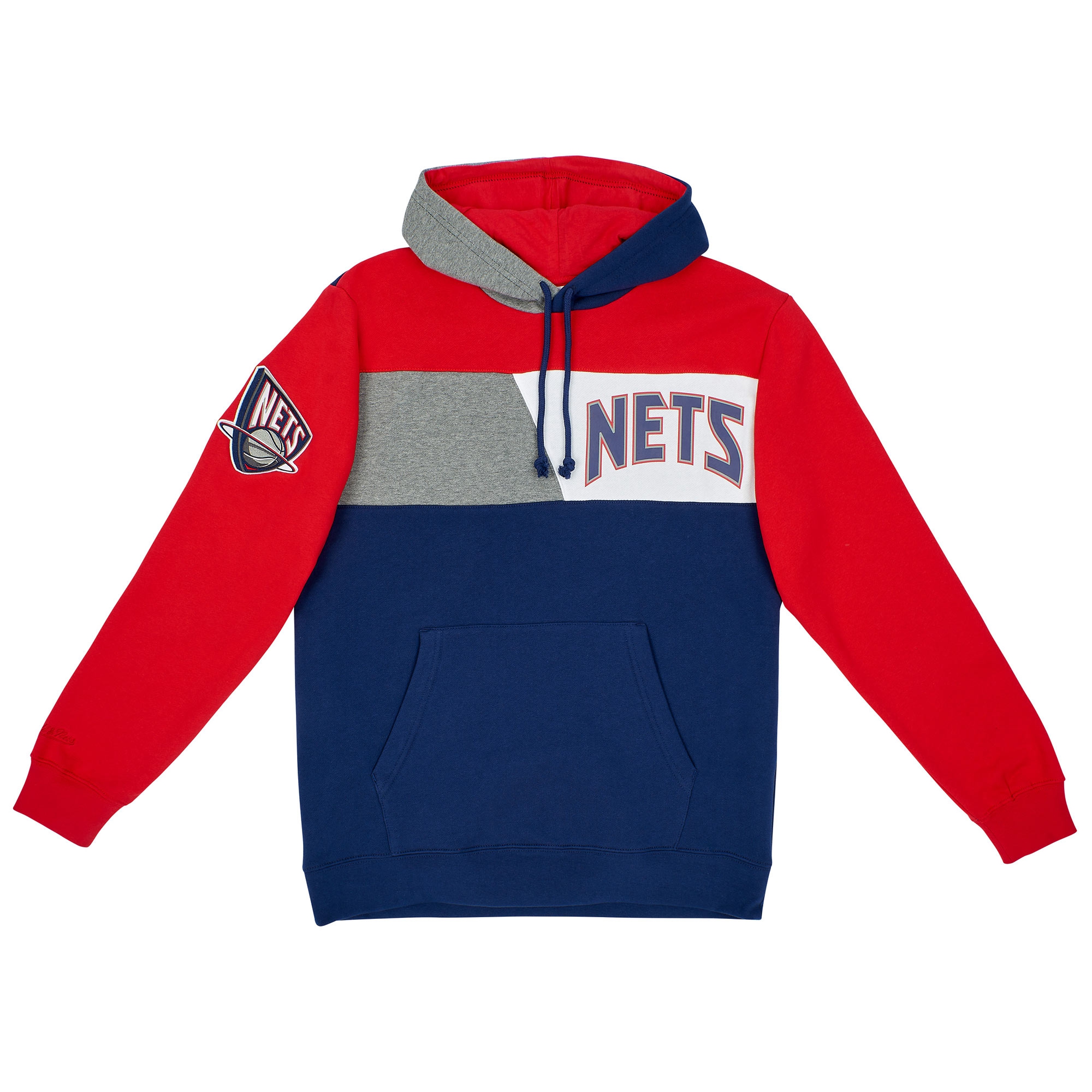 New Jersey Nets Mitchell & Ness Color Blocked NBA Fleece Hoodie