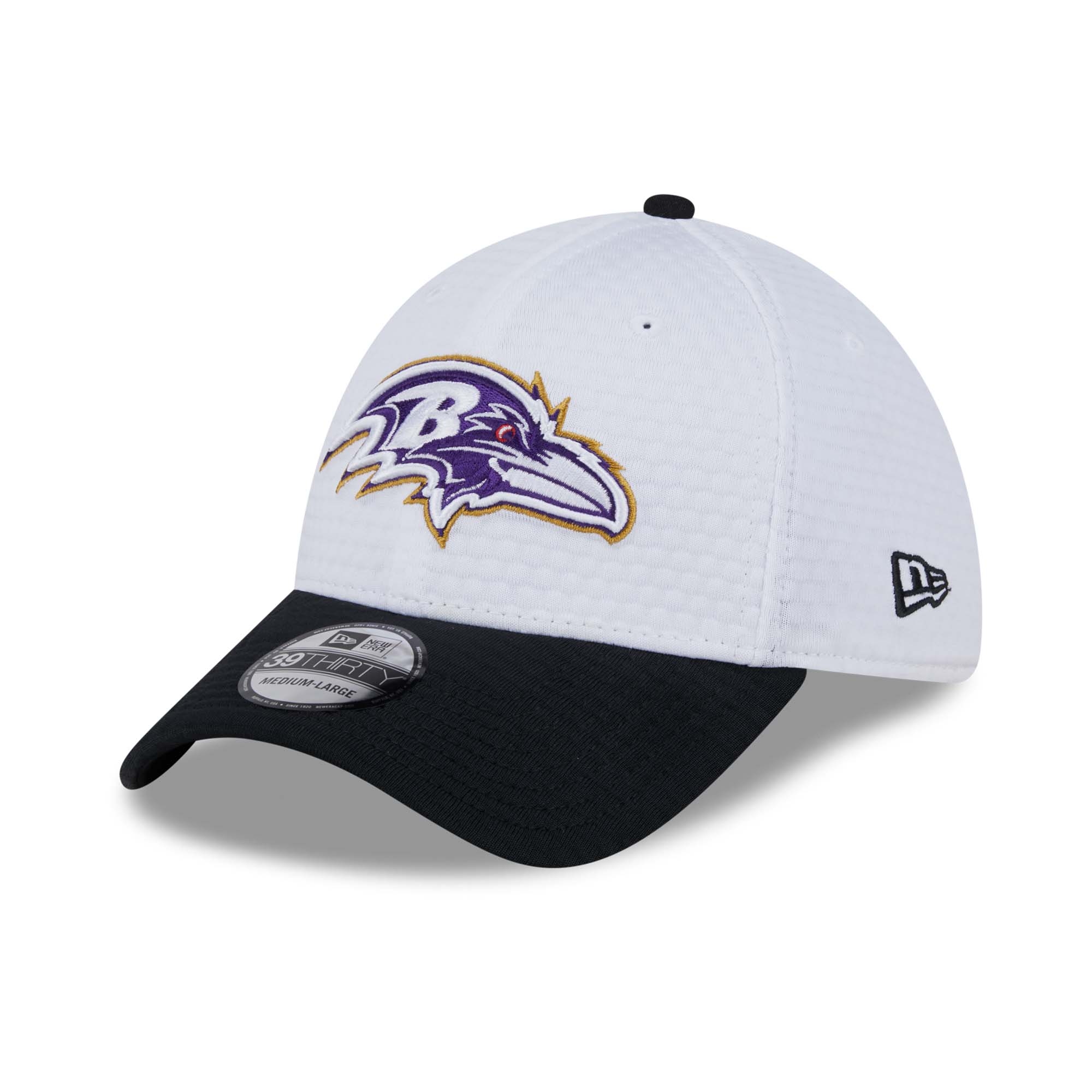 Baltimore Ravens 2024 NFL Training Camp New Era 39THIRTY Flex Cap Weiß