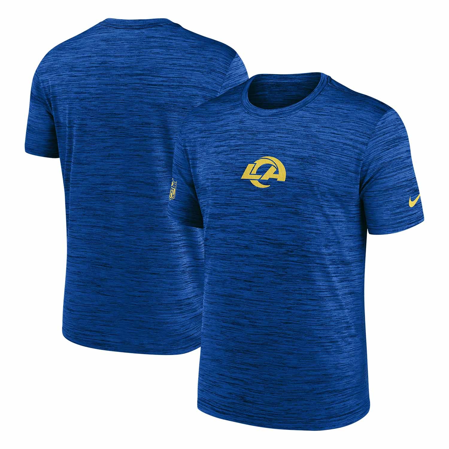 Los Angeles Rams 2025 NFL Sideline Nike Velocity Performance T-Shirt Blau