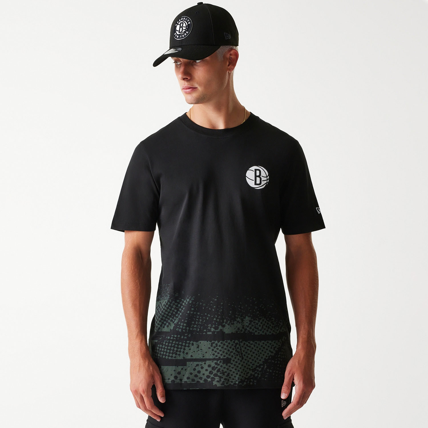 Brooklyn Nets 2024 NBA Tip-Off New Era T-Shirt Schwarz