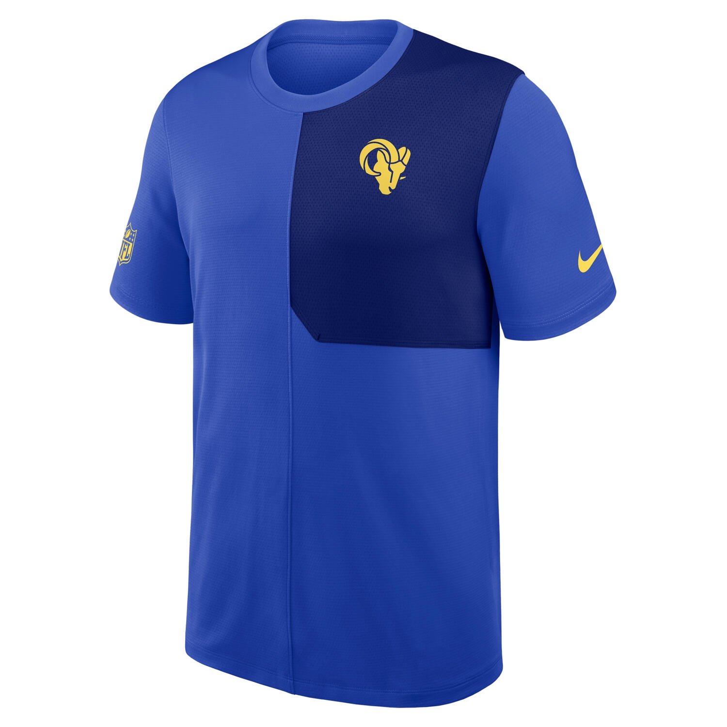 Los Angeles Rams 2025 NFL Sideline Nike Dri-FIT Coach UV Top Blau
