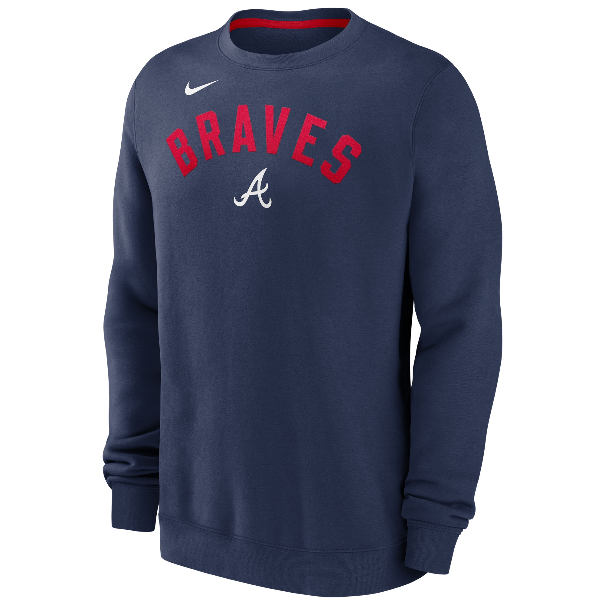 Atlanta Braves Nike Classic Twill MLB Crewneck Pullover Navy