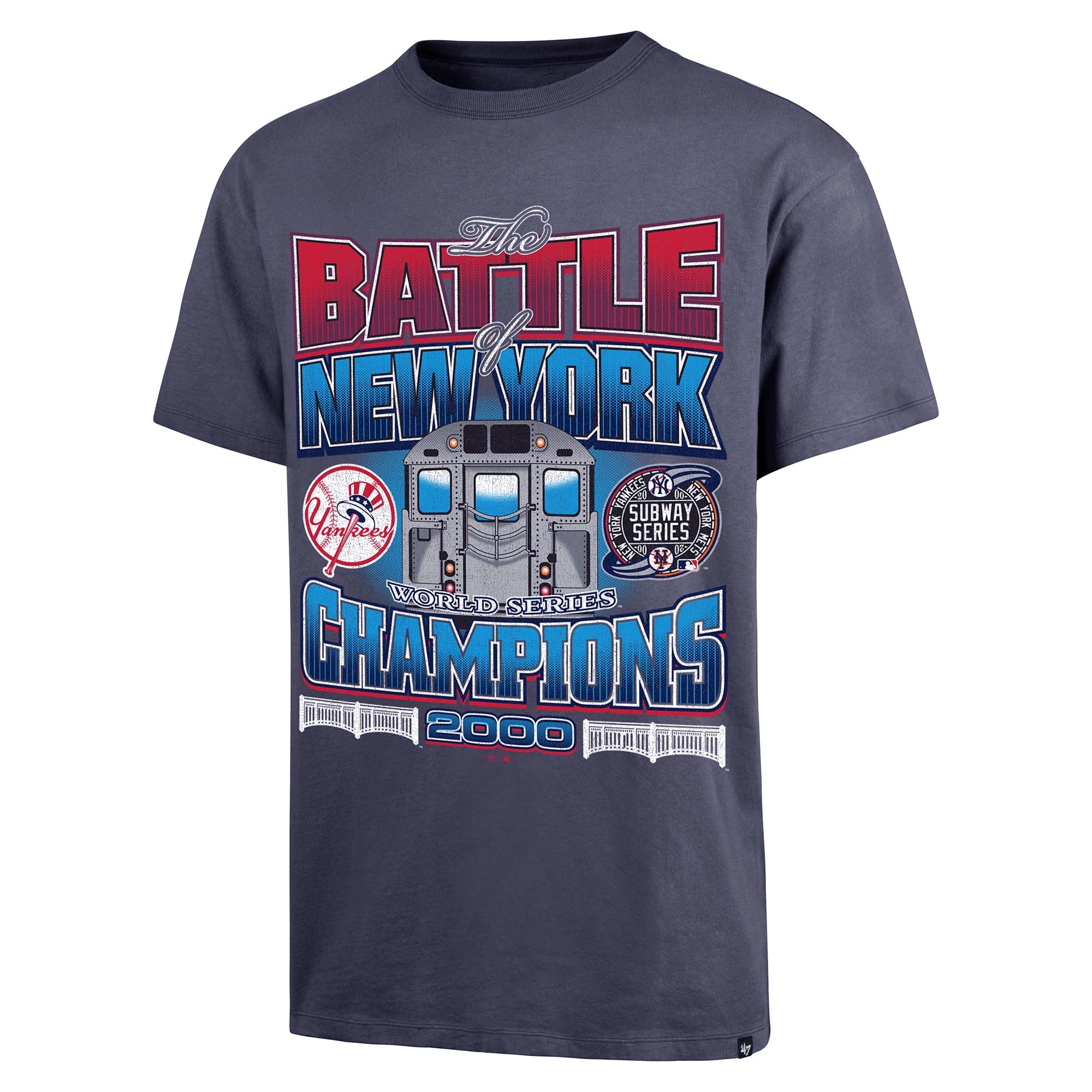 New York Yankees 2000 Subway Series '47 Drop Shoulder MLB T-Shirt Navy