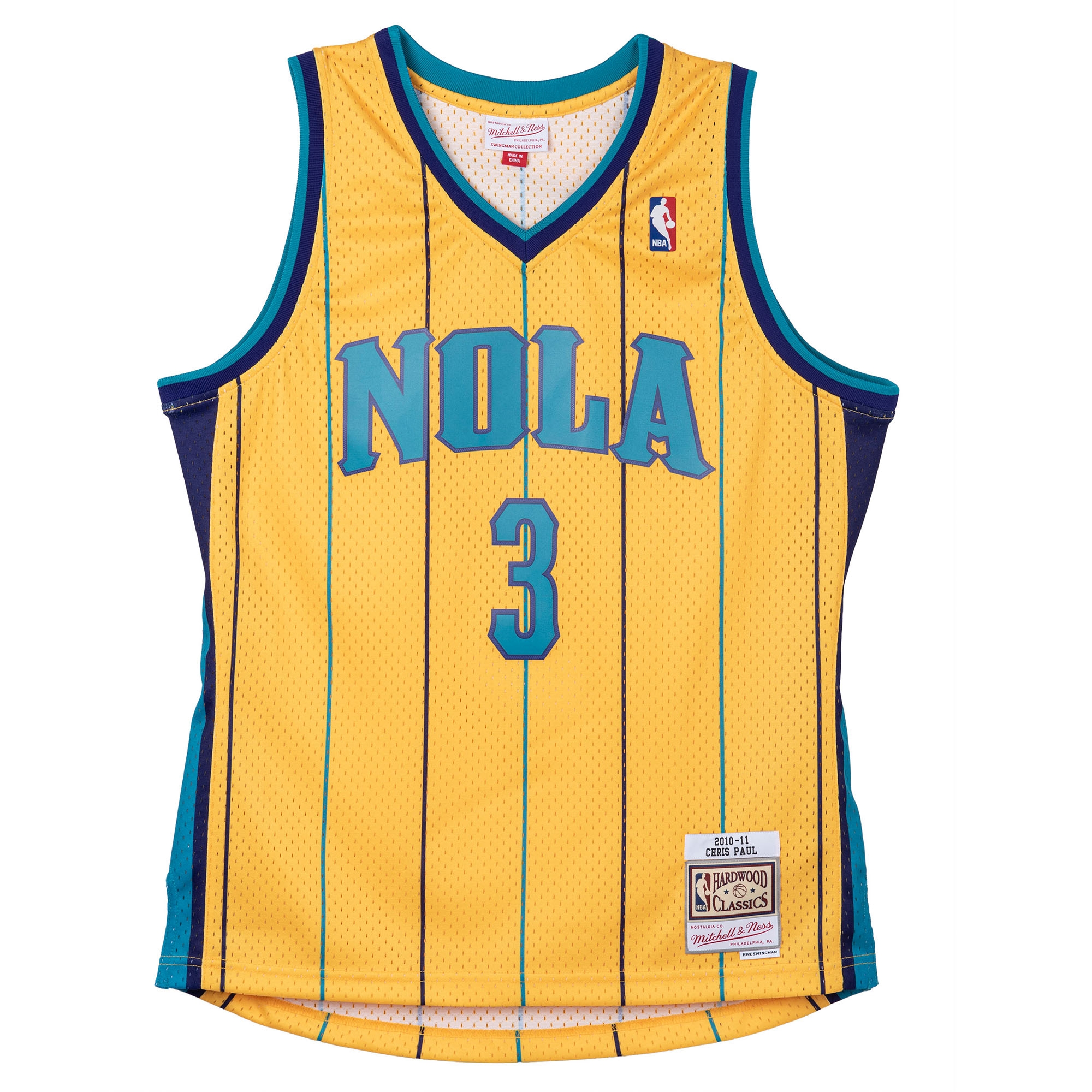 Chris Paul #3 New Orleans Hornets 2010-11 Mitchell & Ness Swingman NBA Trikot Gelb