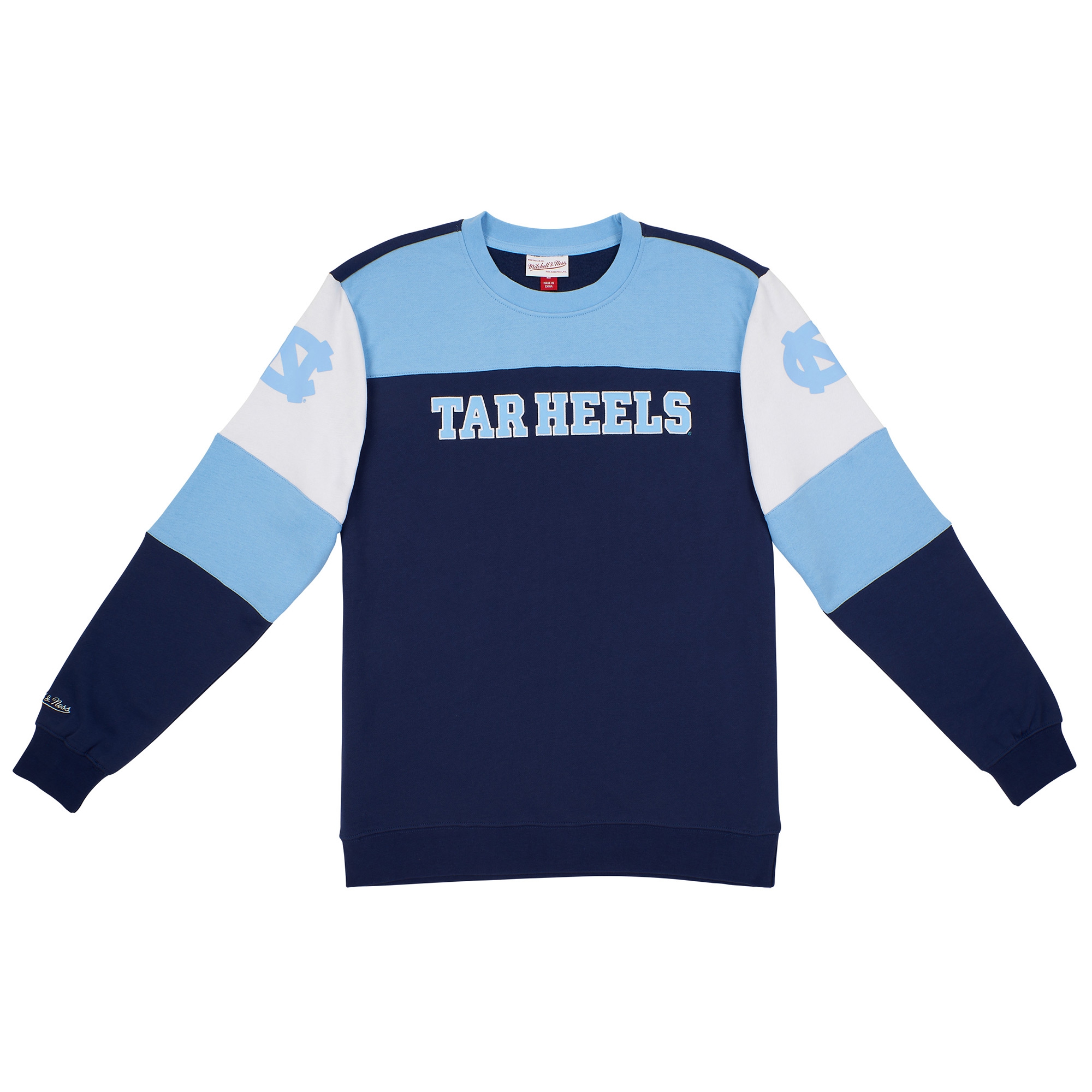 North Carolina Tar Heels Mitchell & Ness Overtime NCAA Crewneck Pullover