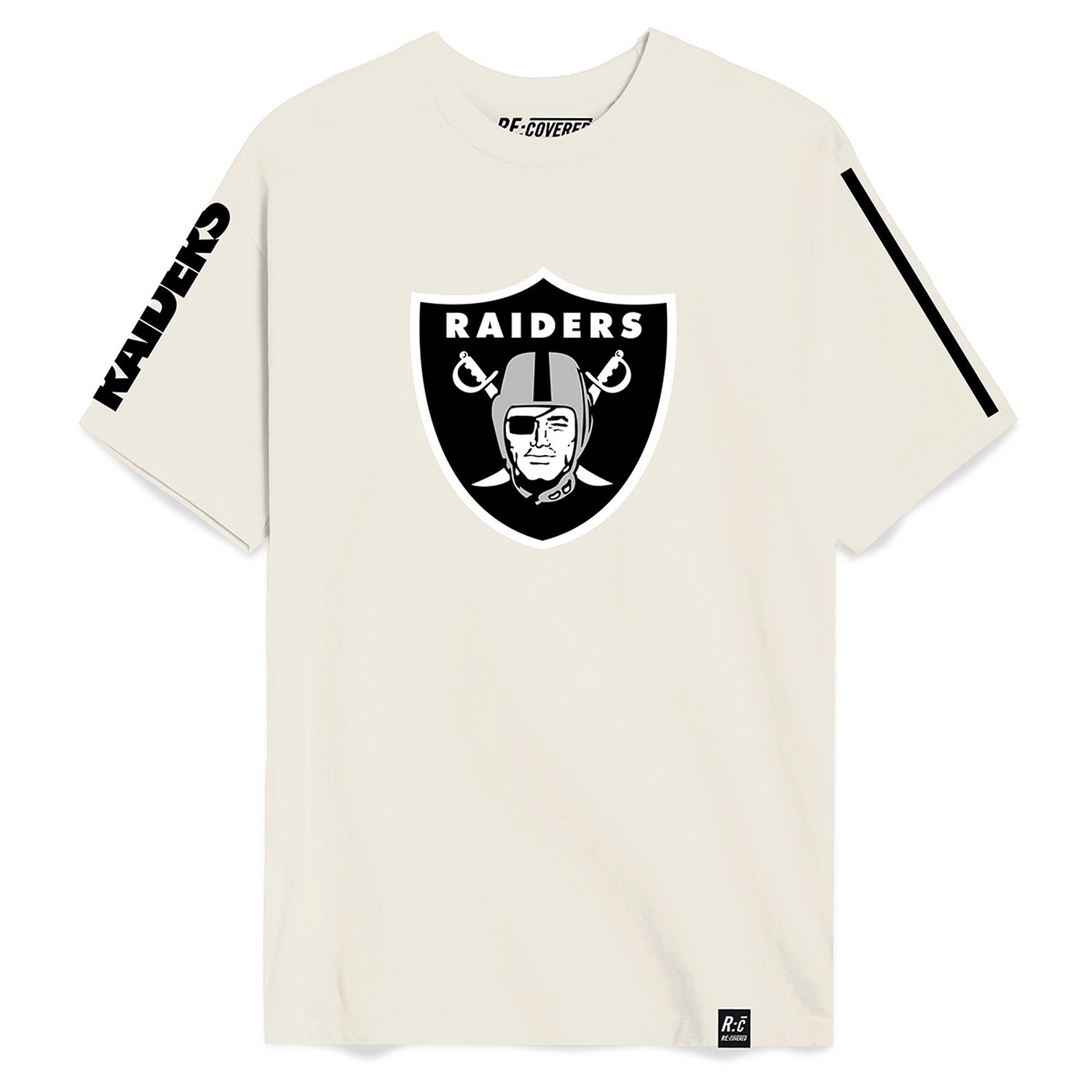 Las Vegas Raiders Recovered Ecru Slub NFL T-Shirt Cream