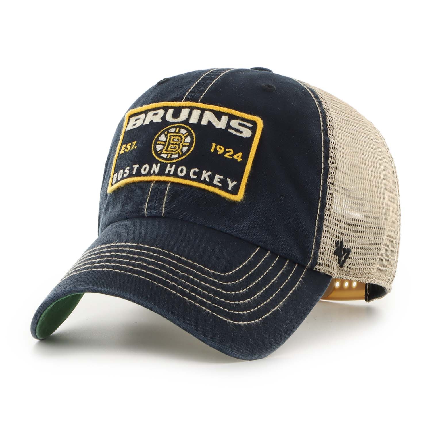 Boston Bruins Vintage Wabash '47 Clean Up Trucker NHL Cap Black