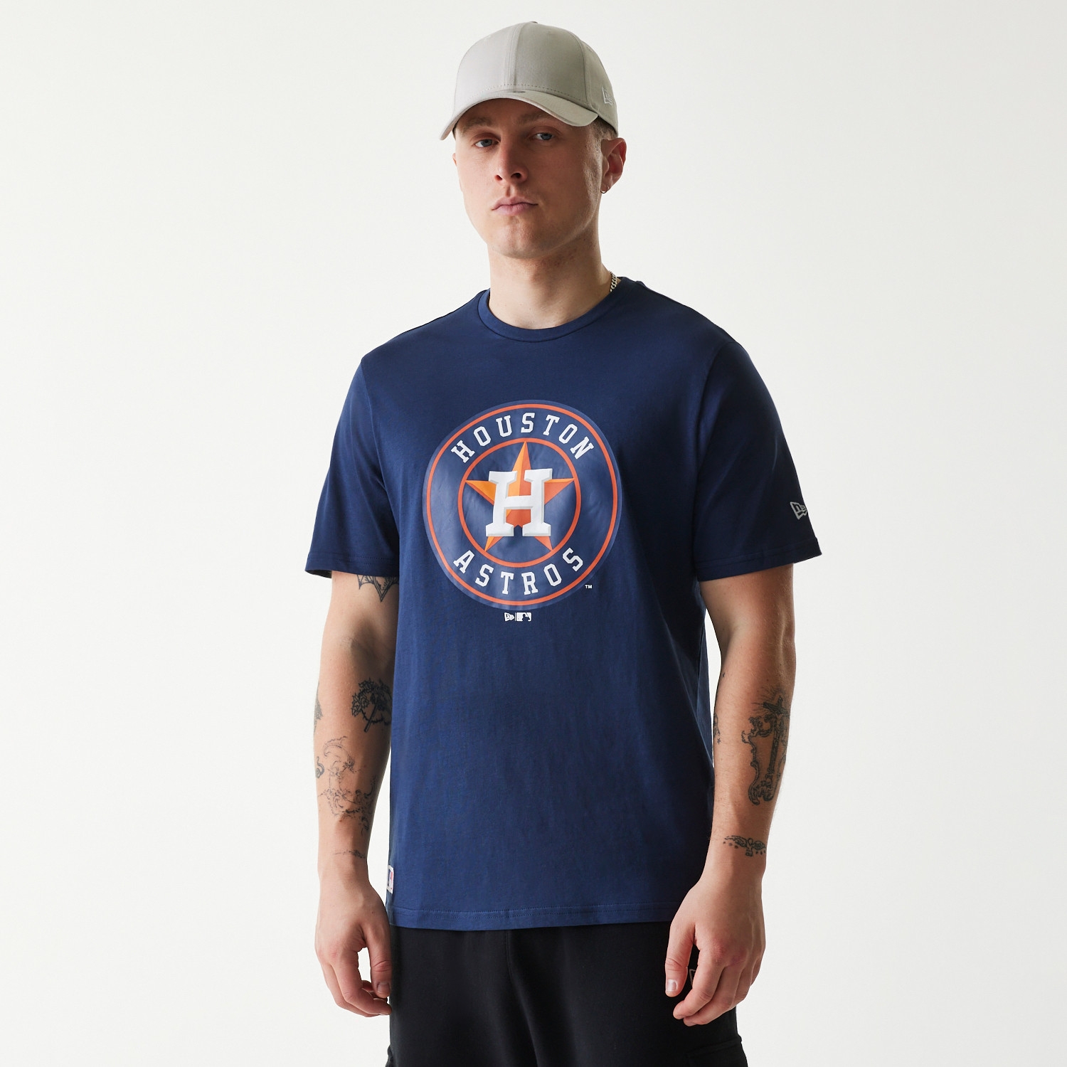 Houston Astros Team Logo New Era MLB T-Shirt Navy