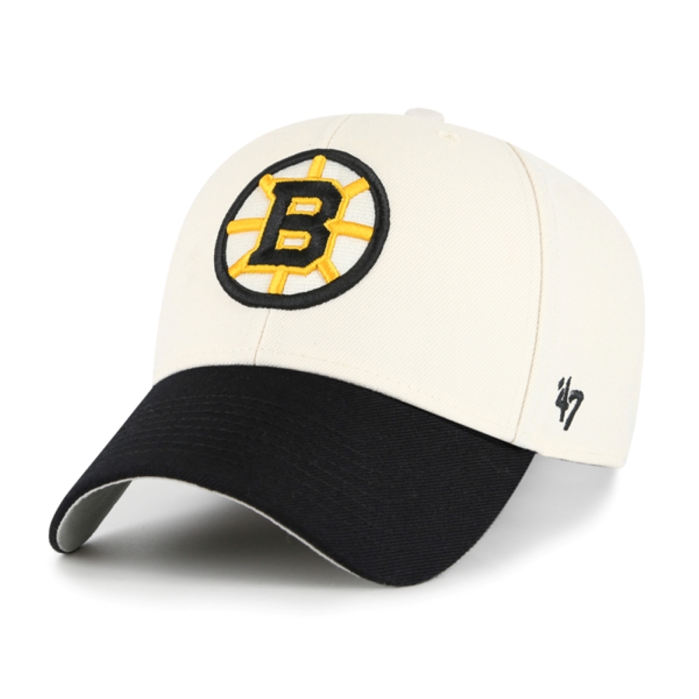 Boston Bruins '47 MVP 2-Tone NHL Cap Natural/Black