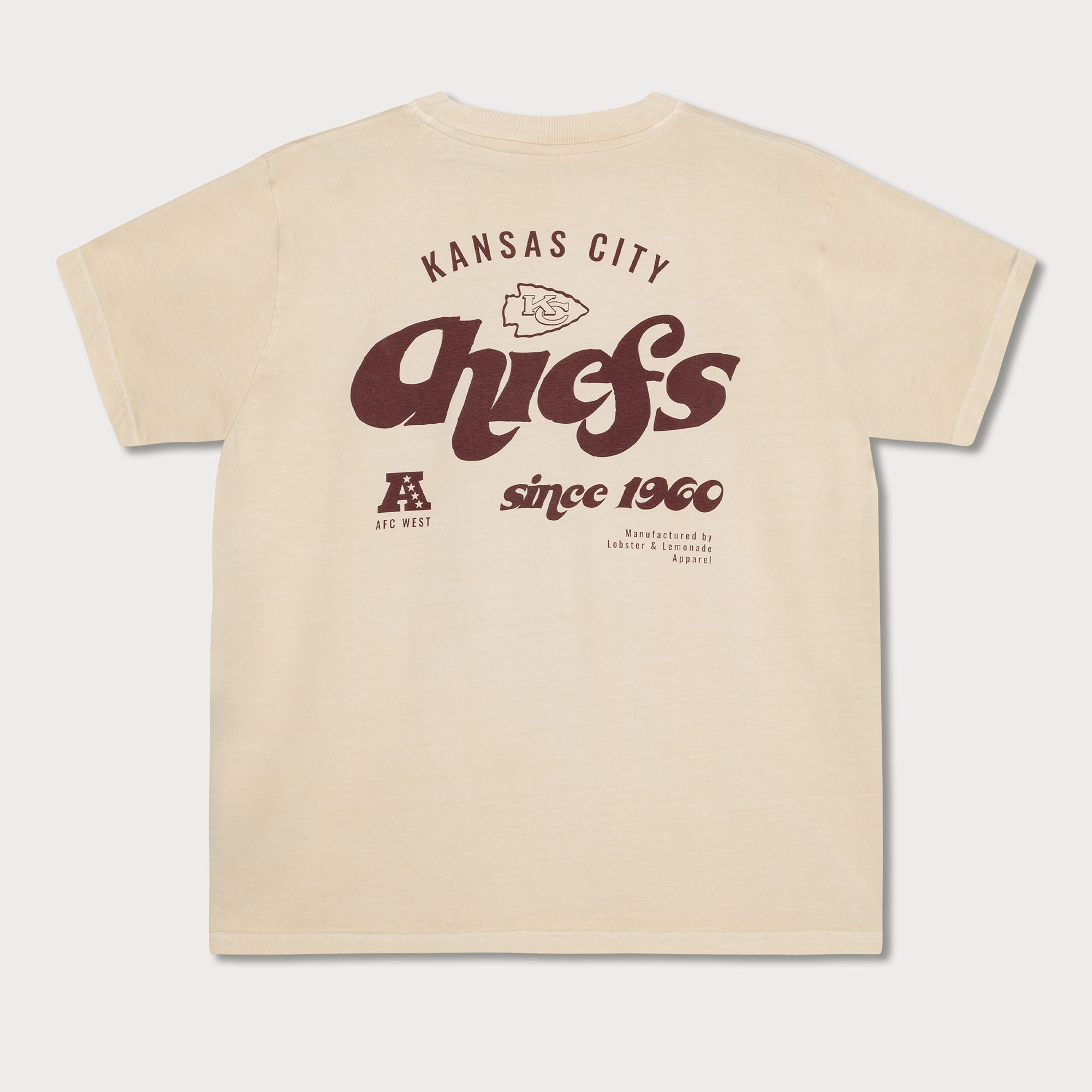 Kansas City Chiefs L&L '89 Classics NFL T-Shirt Cream