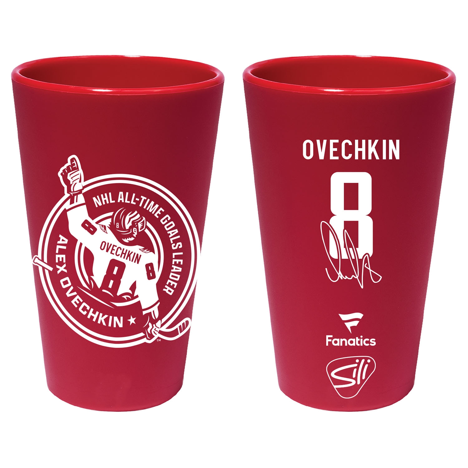 Alex Ovechkin 895 Goals Record NHL SiliShot Shot Glass