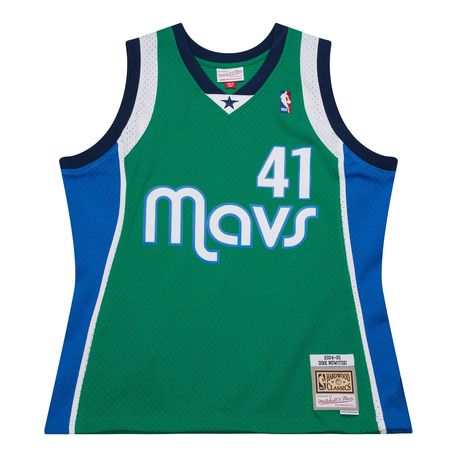 Dirk Nowitzki #41 Dallas Mavericks 2004-05 Swingman NBA Trikot Grün