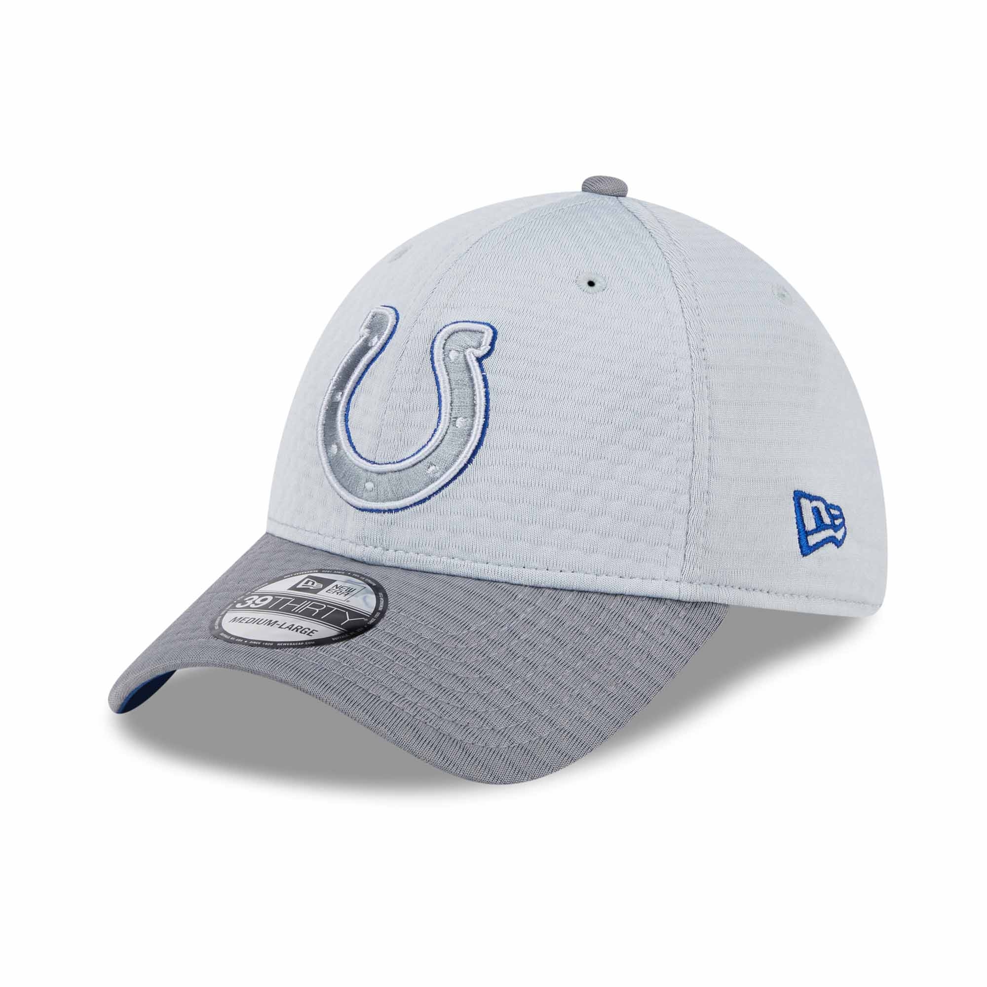 Indianapolis Colts 2024 NFL Training Camp New Era 39THIRTY Flex Cap Grau