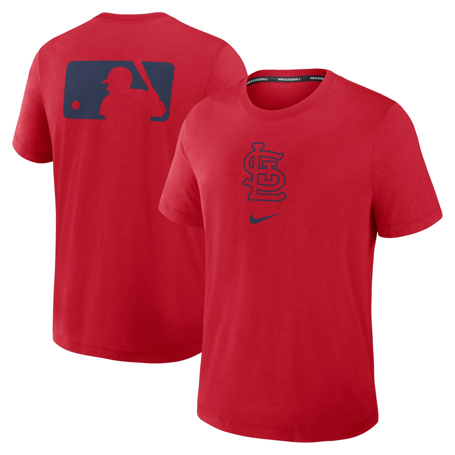 St. Louis Cardinals Early Work 2025 MLB Authentic Nike Tri-Blend T-Shirt Rot