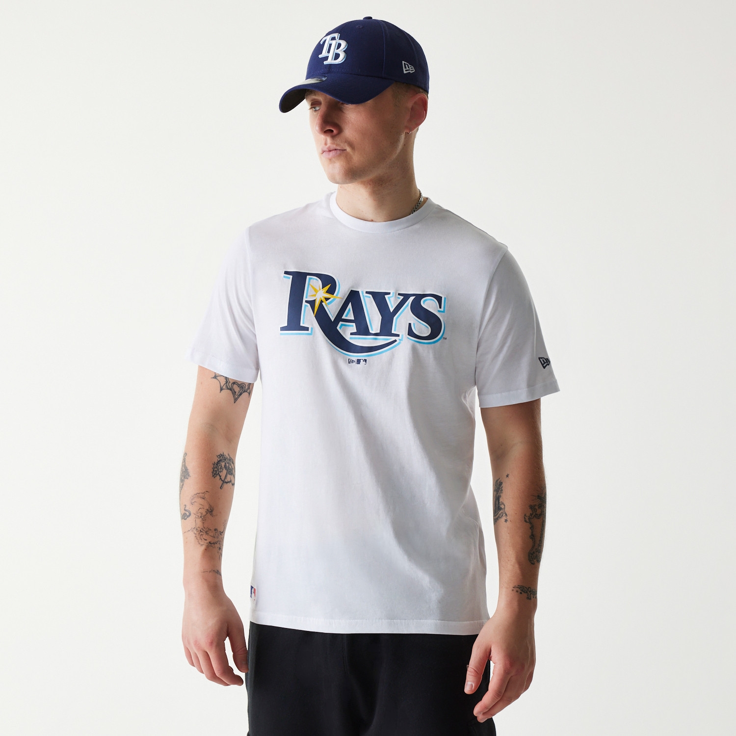 Tampa Bay Rays Team Logo New Era MLB T-Shirt Weiß