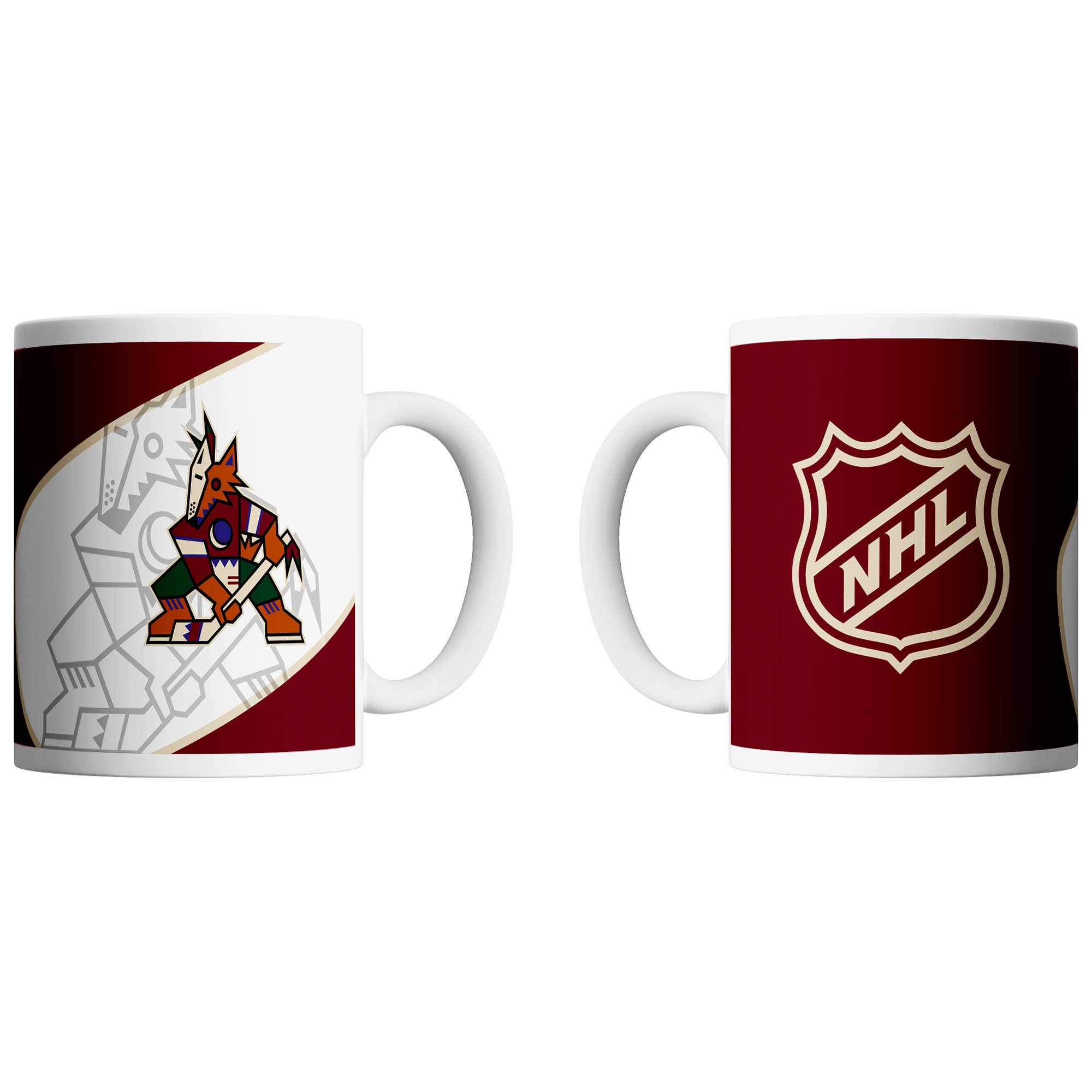 Arizona Coyotes Shadow Logo & Shield NHL Mug (330 ml)