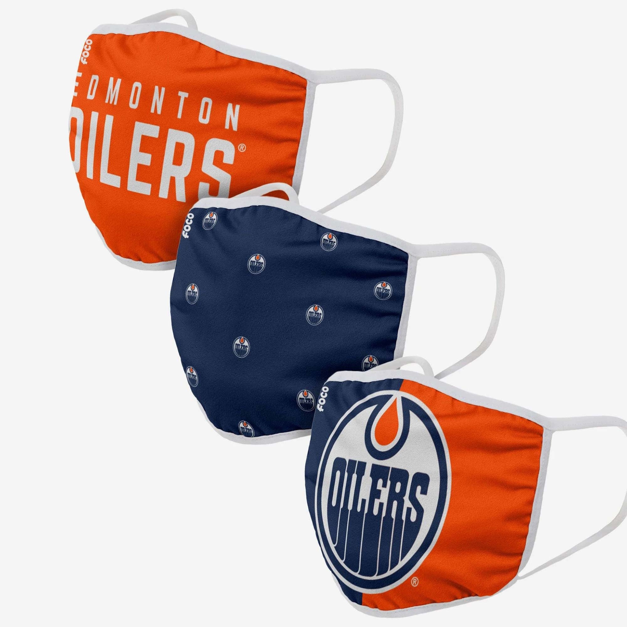Edmonton Oilers NHL Face Mask Mundschutz MNS (3er-Pack)