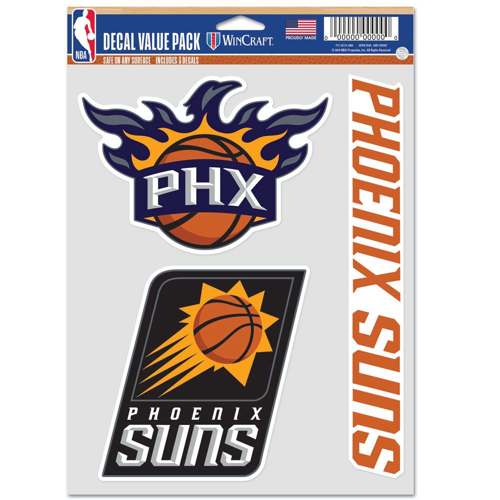 Phoenix Suns Multi-Use NBA Aufkleber-Set (3 Stk.)