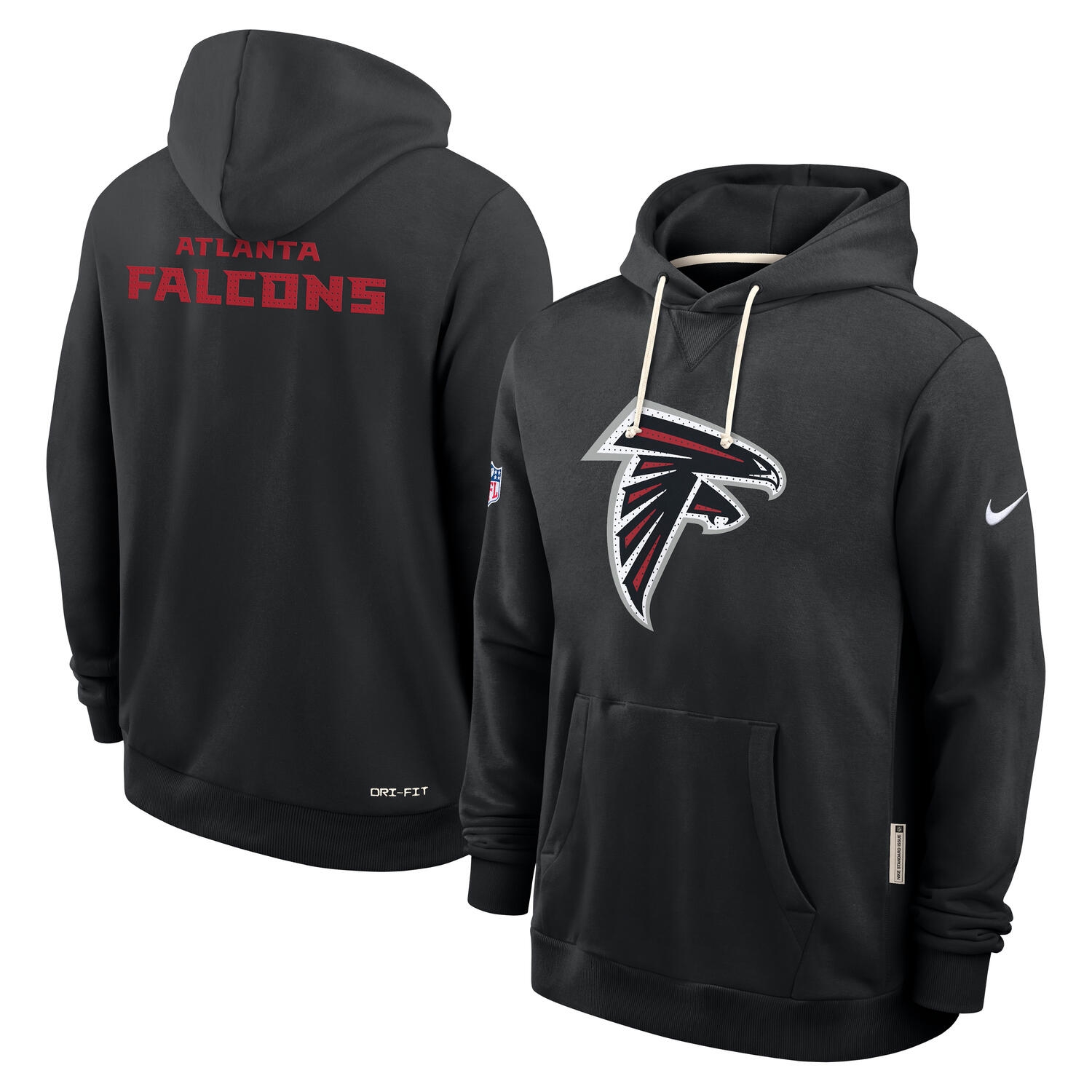 Atlanta Falcons 2025 NFL Sideline Nike Standard Issue Hoodie Schwarz