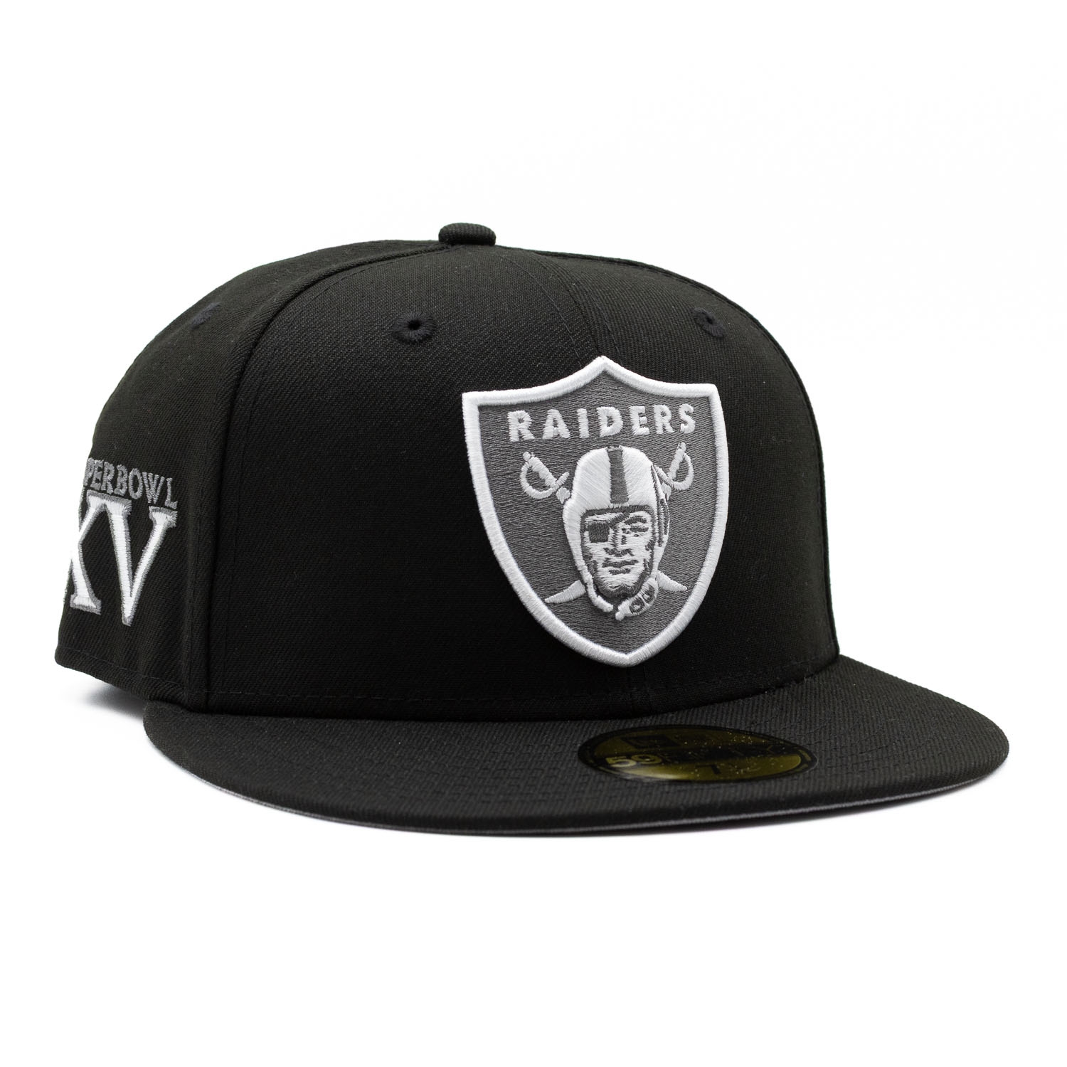 Las Vegas Raiders Super Bowl XV New Era 59FIFTY Fitted NFL Cap Schwarz